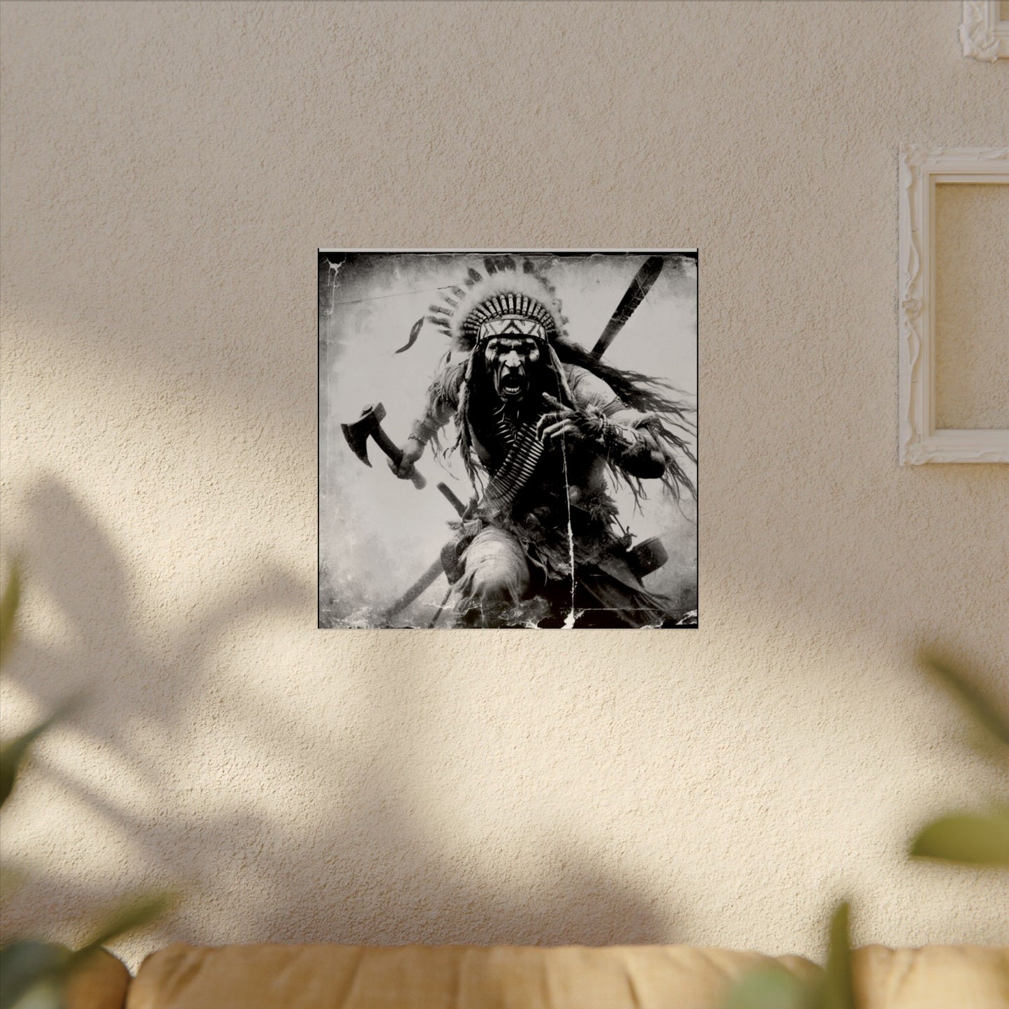 Warriors Charge – Western Textured Watercolor Matte Posters