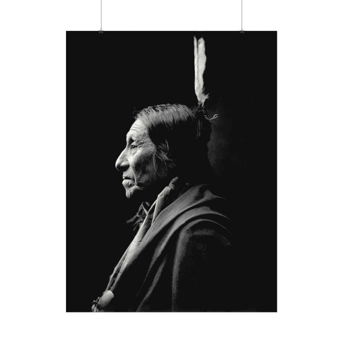 Silent Wisdom – Western Textured Watercolor Matte Posters