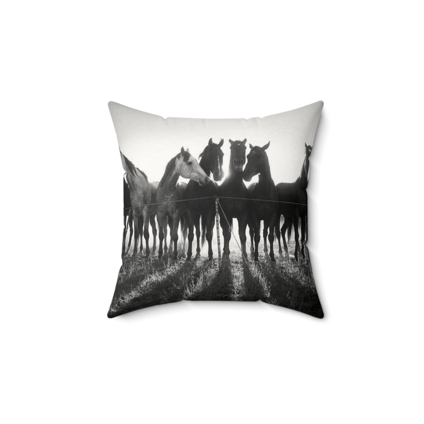 Wild At Heart Horse Faux Suede Pillow, Cozy Home Decor, Motivational Cushion, Bohemian Bedroom Accessory, Unique Gift Idea