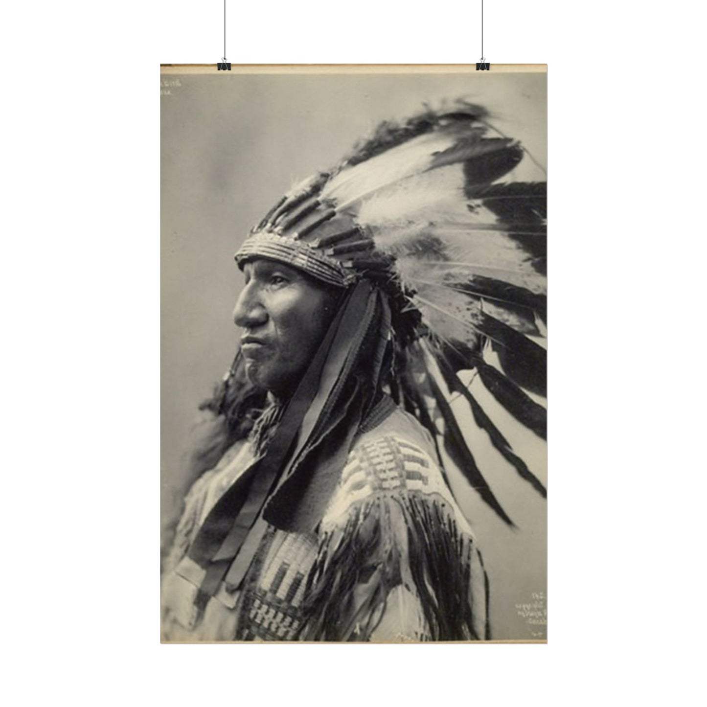 Black Rock Sioux – Western Textured Watercolor Matte Posters