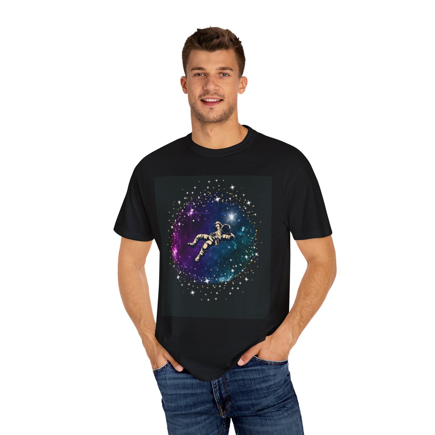 No Gravity Astronaut Graphic T-Shirt, Space Lover Tee, Unisex Casual Wear, Gift for Astronomy Enthusiasts, Cool Space Art Shirt