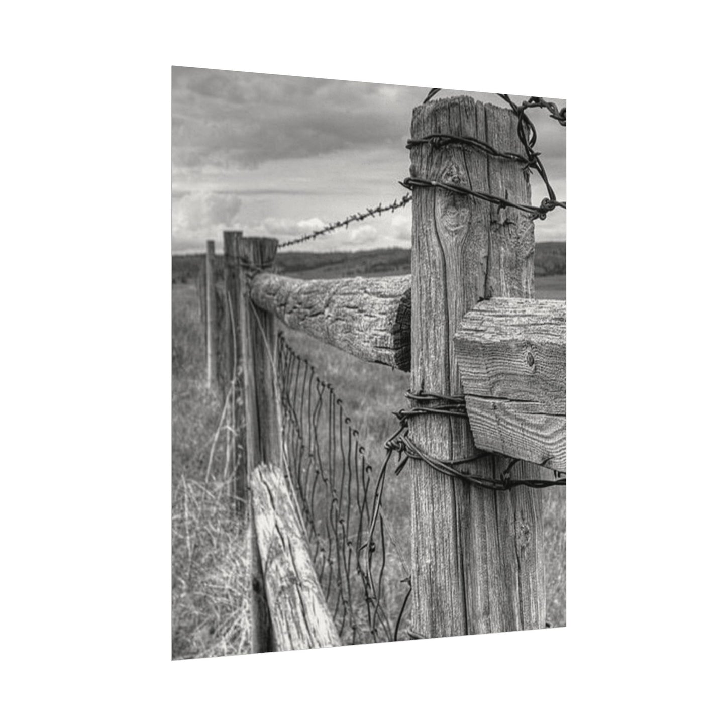 What Lies Between Frontiers– Western Textured Watercolor Matte Posters