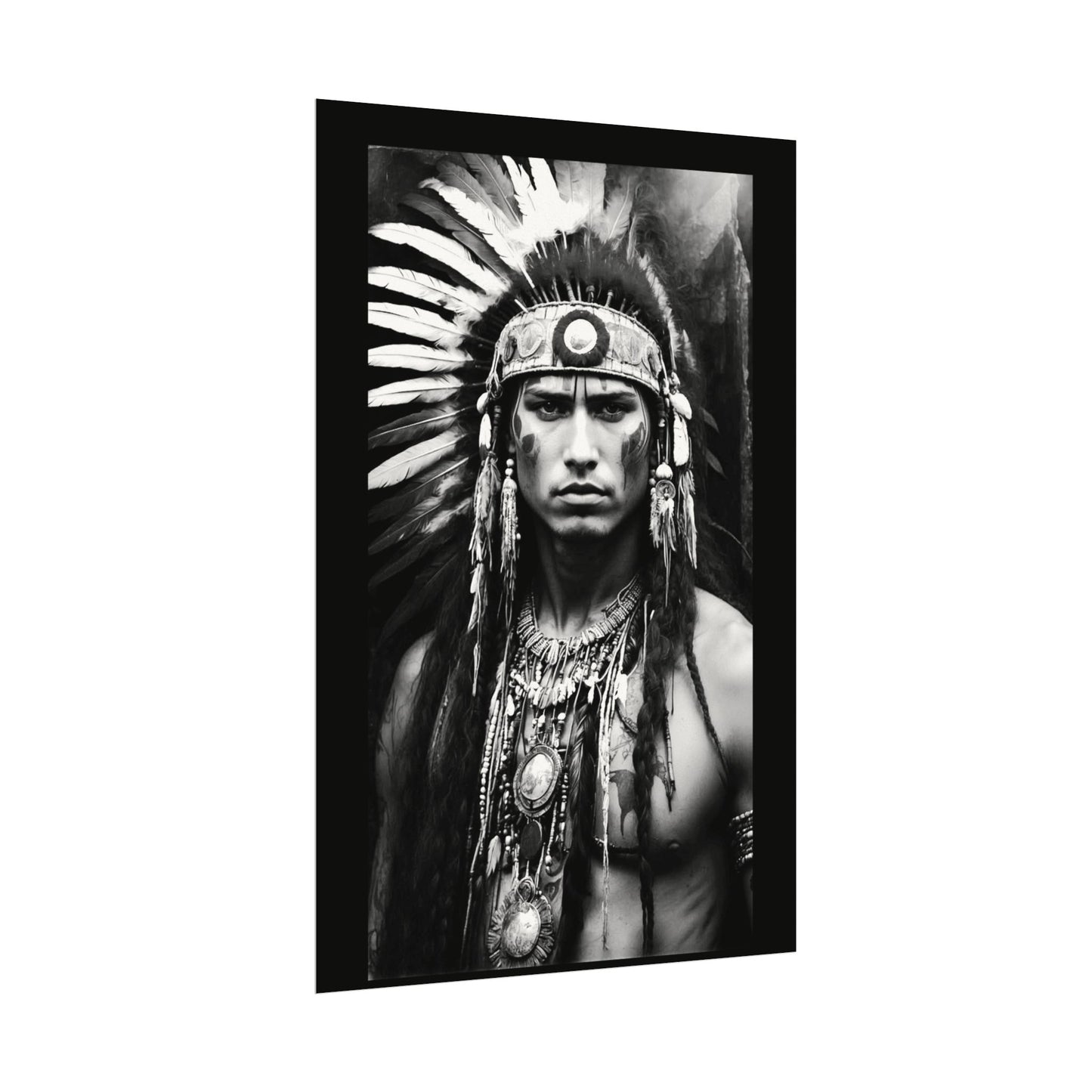 Strength In Stillness– Western Textured Watercolor Matte Posters