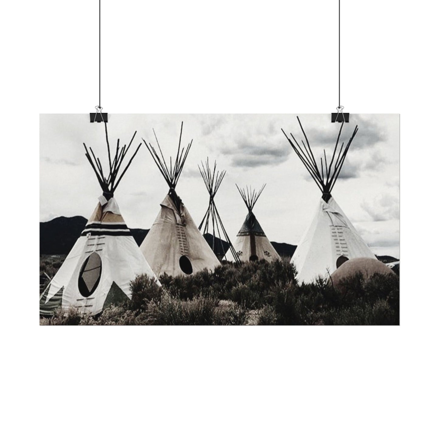 Echos Of The Plains– Western Textured Watercolor Matte Posters