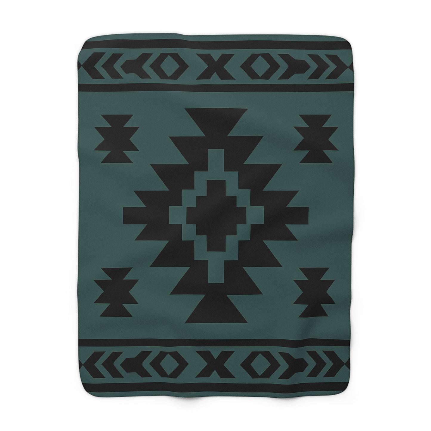 Tate Sherpa Fleece Blanket - Modern Tribal Design, Perfect for Home Decor, Gift for Him/Her, Winter Warmth, Beach Blanket