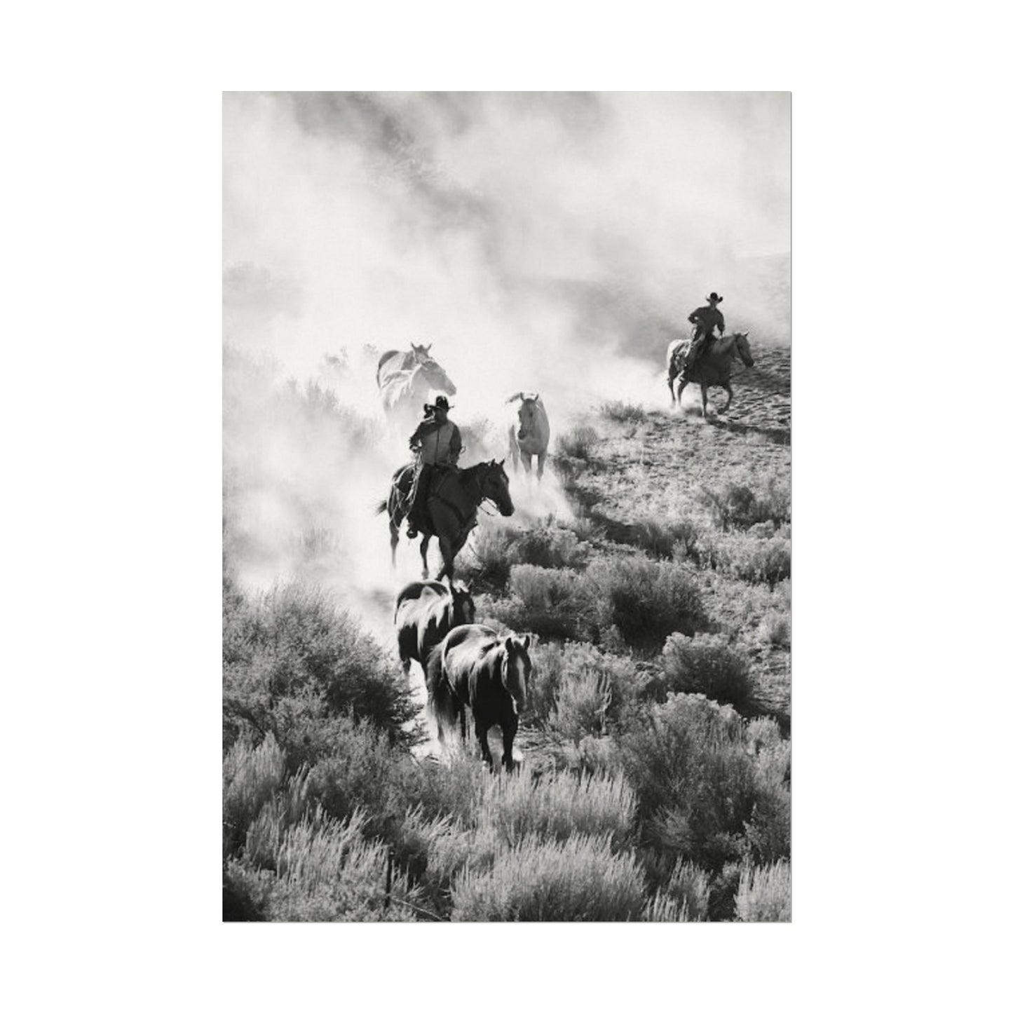 The Dusty Range – Western Textured Watercolor Matte Posters