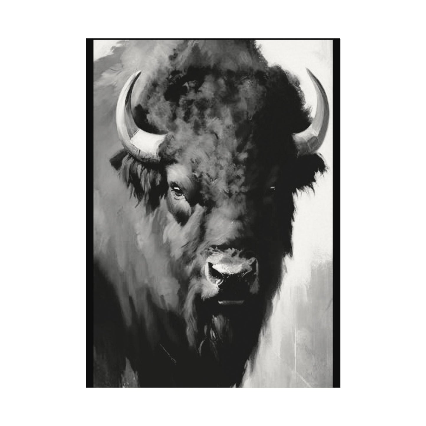 Buffalo Ridge – Western Textured Watercolor Matte Posters