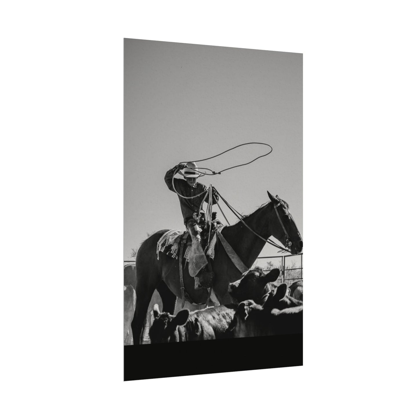 Cowboy Up – Western Textured Watercolor Matte Posters