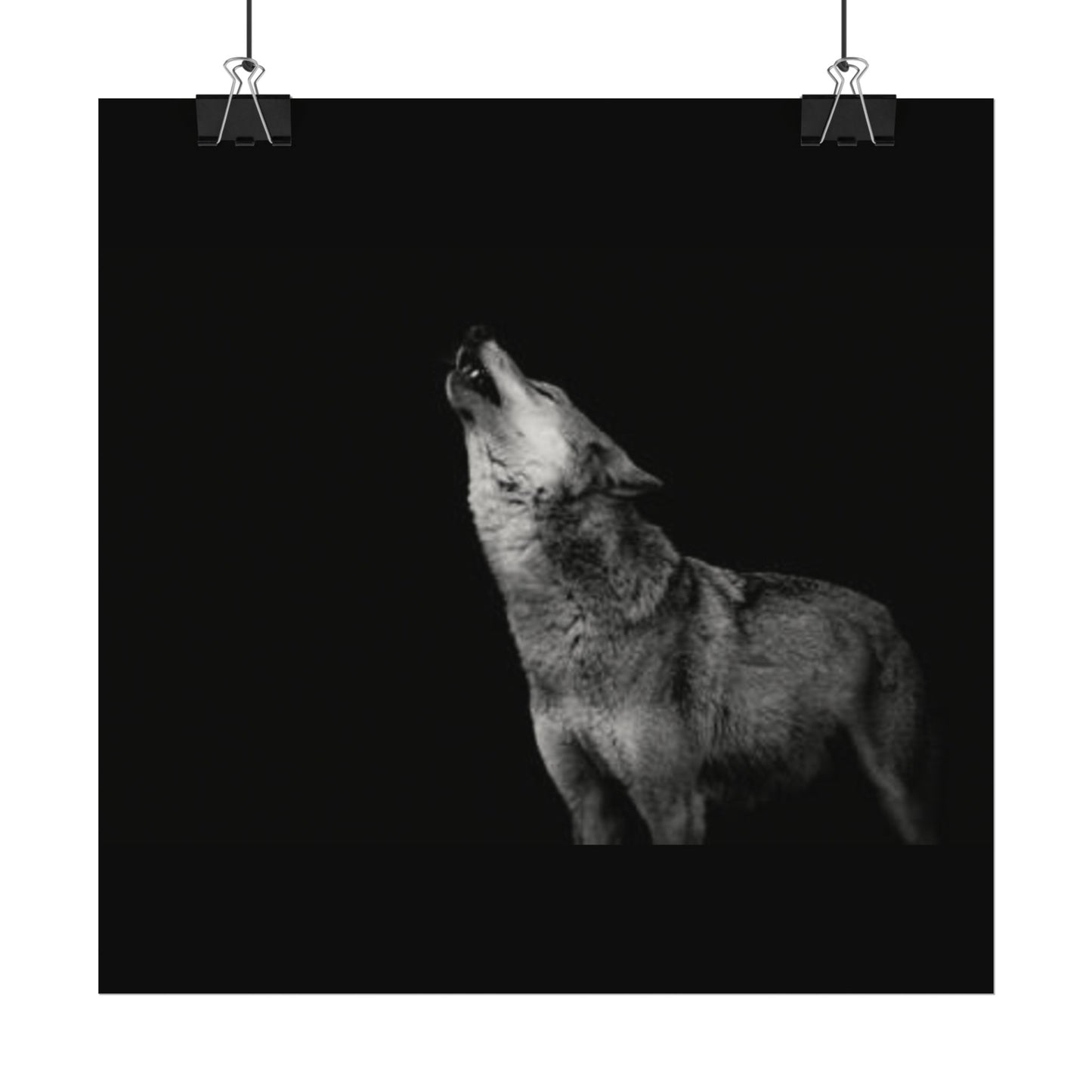 Howling At The Moon– Western Textured Watercolor Matte Posters