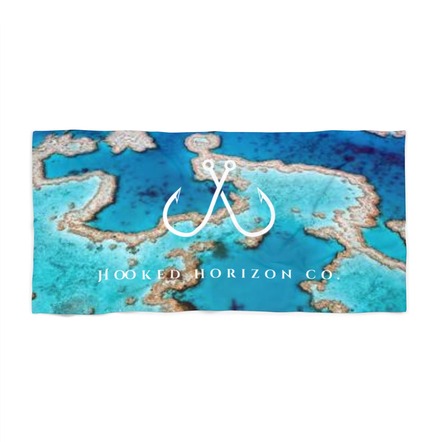 Reef Hooked Horizon Co. Ocean Coral Coastal Vibes Beach Towel - Perfect for Summer, Pool Days, Camping, Beach Parties, Vacation Fun