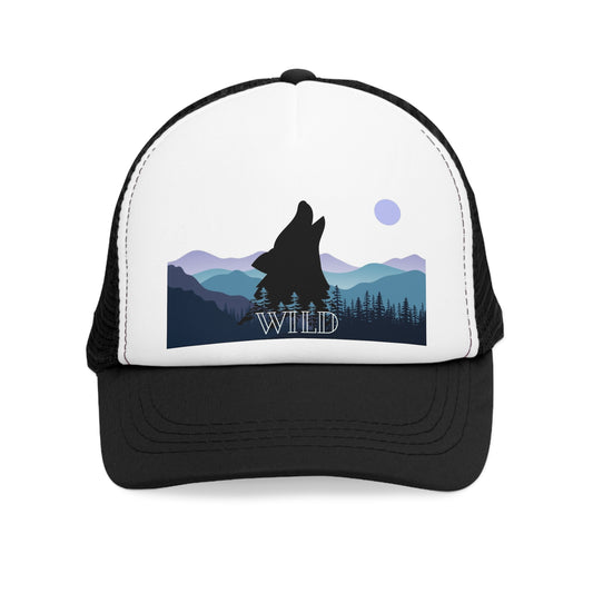 Howling Wolf, Retro Trucker Hat, His & Her Nature Lovers Gifts , Outdoor Accessory, Beer Lover Gift, Summer BBQ Essential
