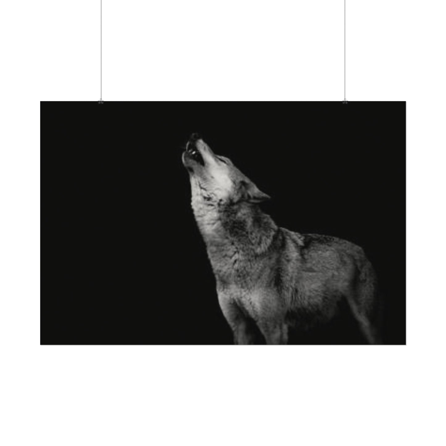 Howling At The Moon– Western Textured Watercolor Matte Posters