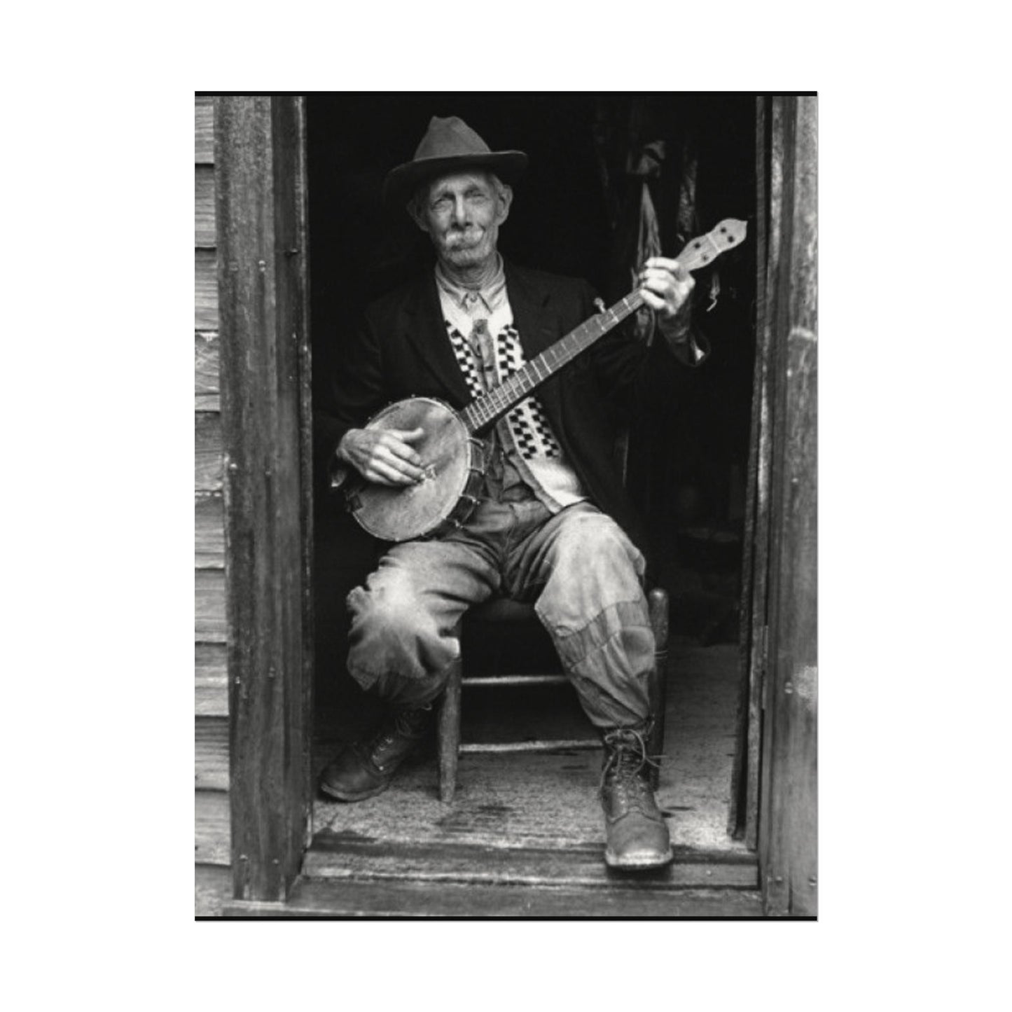 Strings In The Still – Western Textured Watercolor Matte Posters