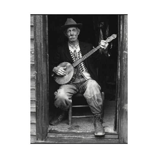 Strings In The Still – Western Textured Watercolor Matte Posters