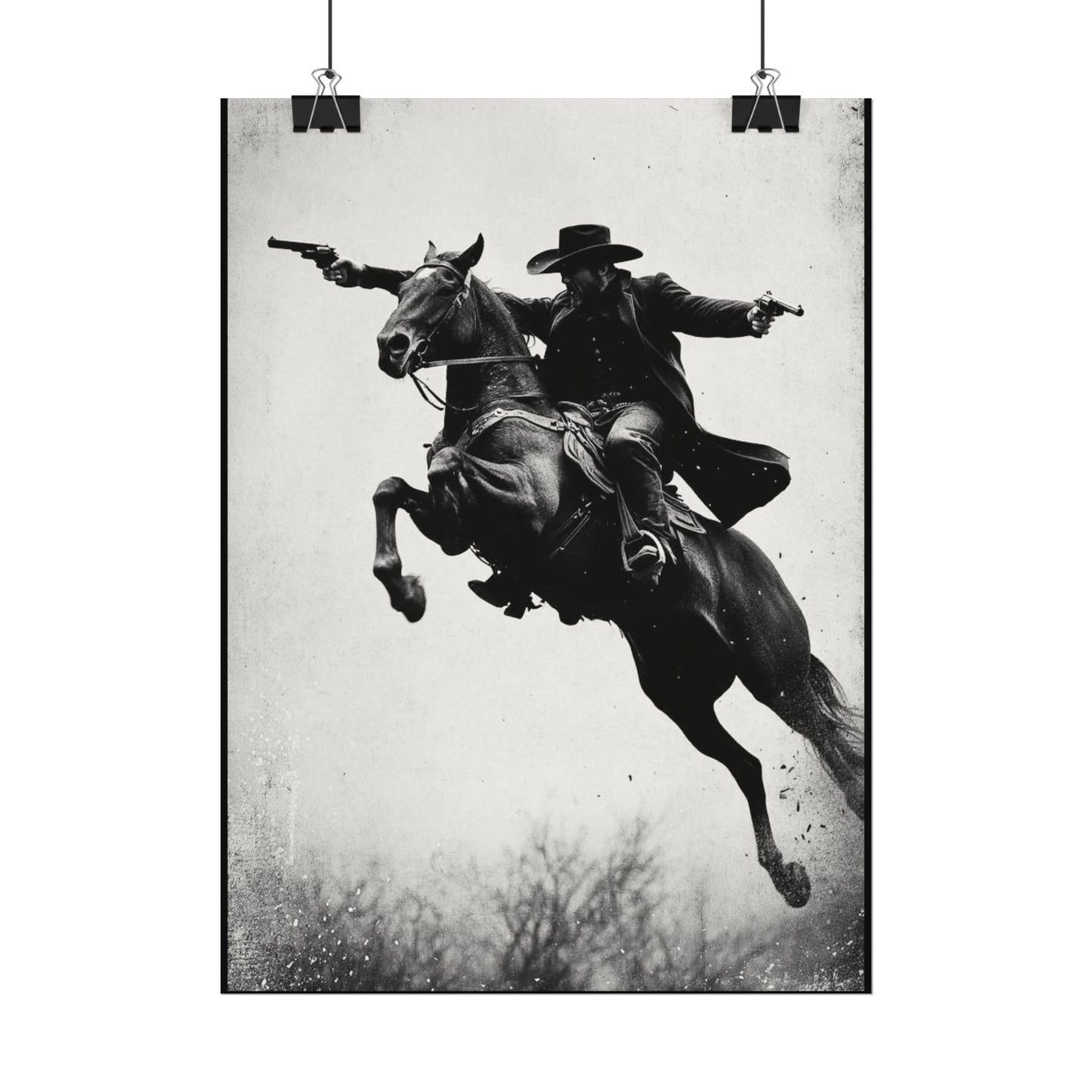 High Noon Pistols  – Western Textured Watercolor Matte Posters