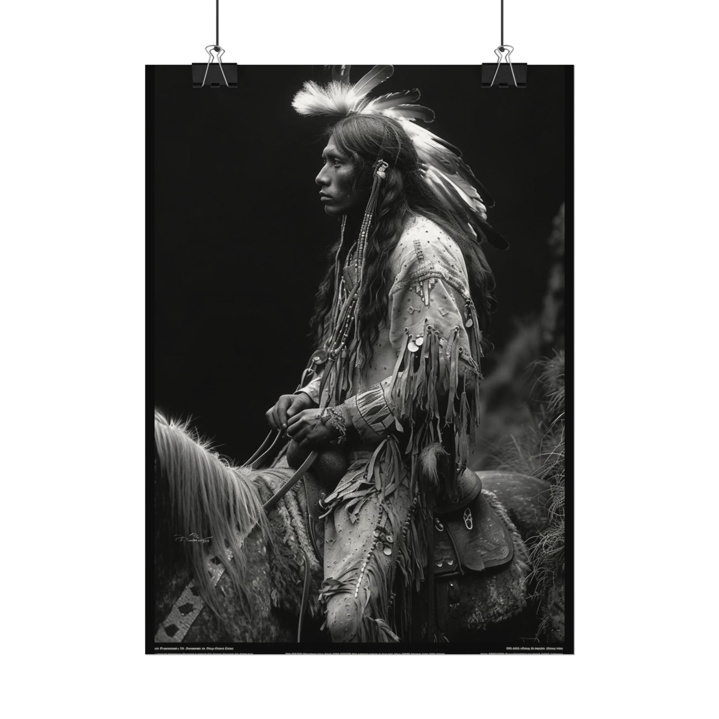 Ghost Rider – Western Textured Watercolor Matte Posters