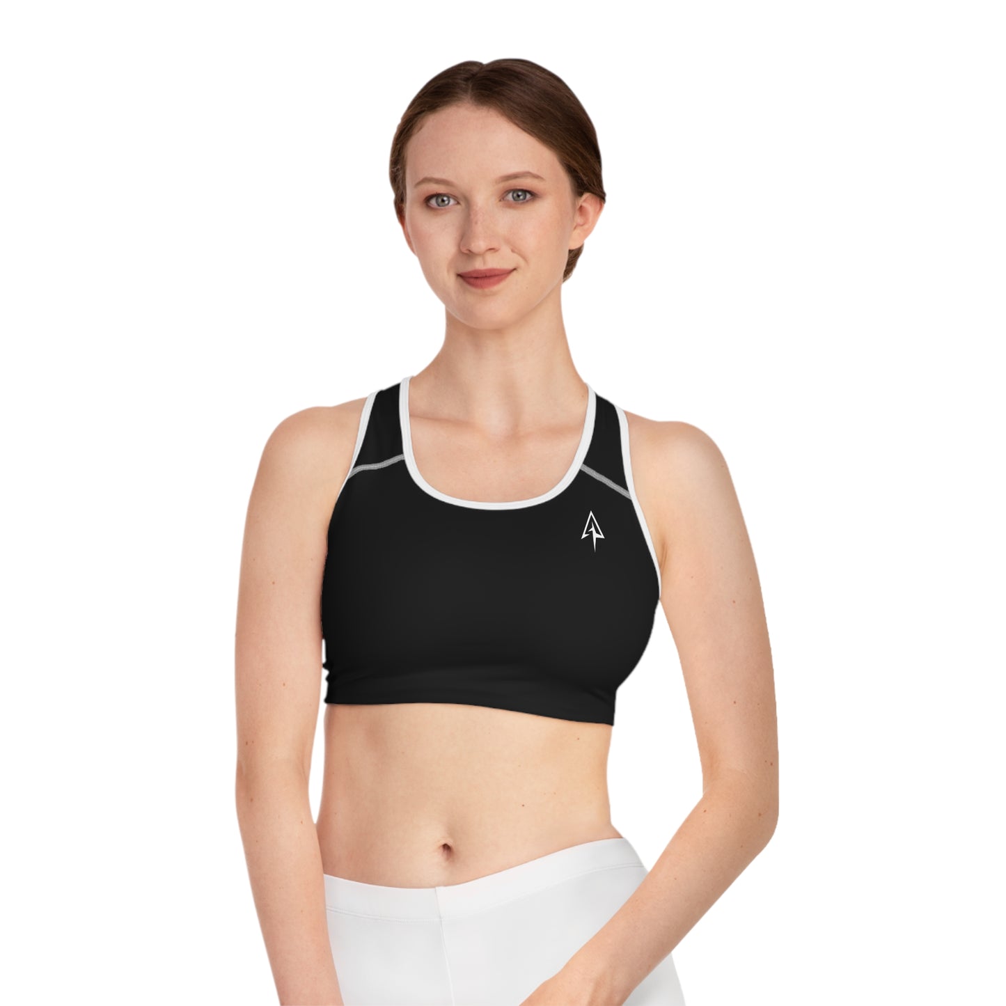 Arrow Ridge Black Stylish Sports Bra for Active Women, Workout Top, Gym Essential, Fitness Apparel, Athleisure Wear, Yoga Gear