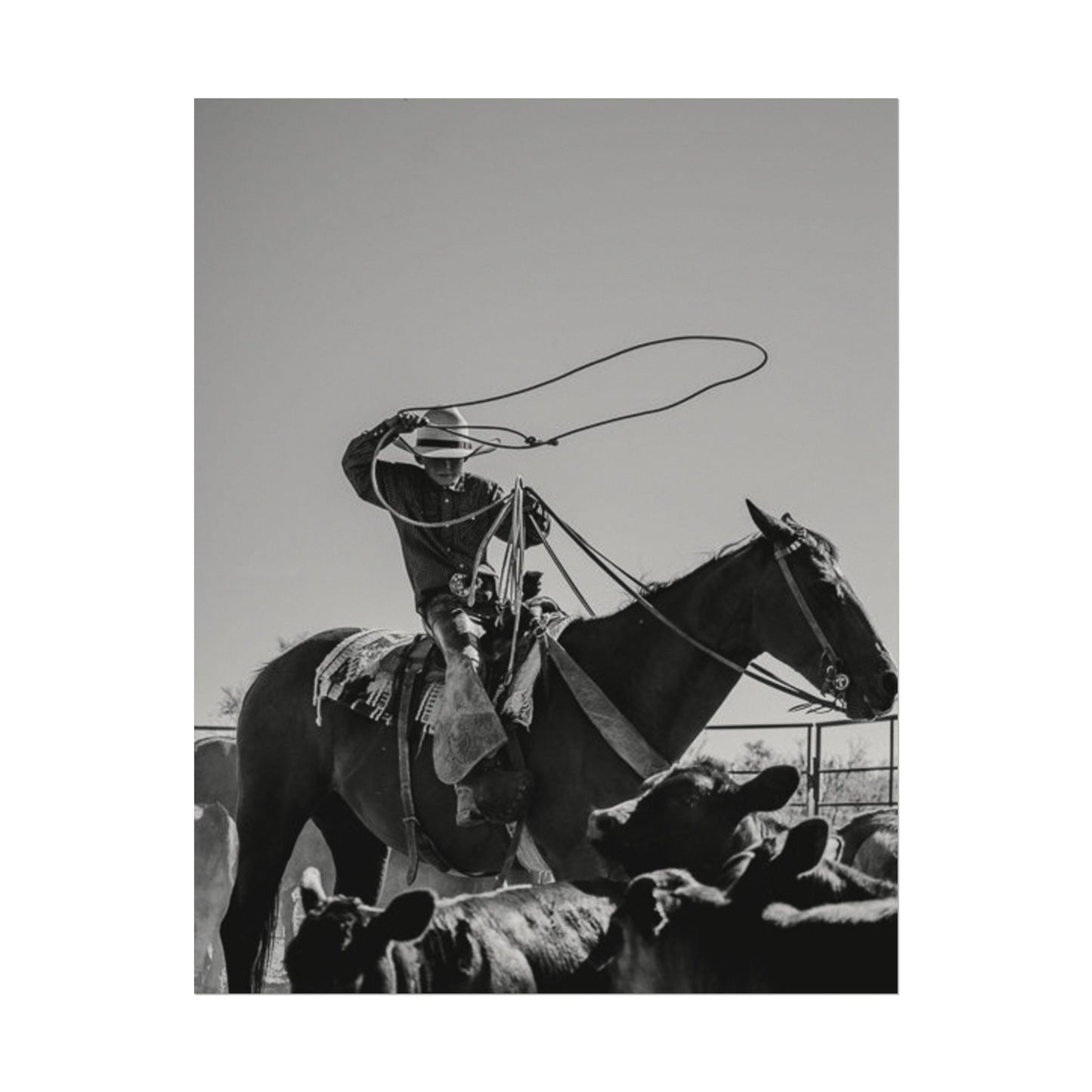 Cowboy Up – Western Textured Watercolor Matte Posters