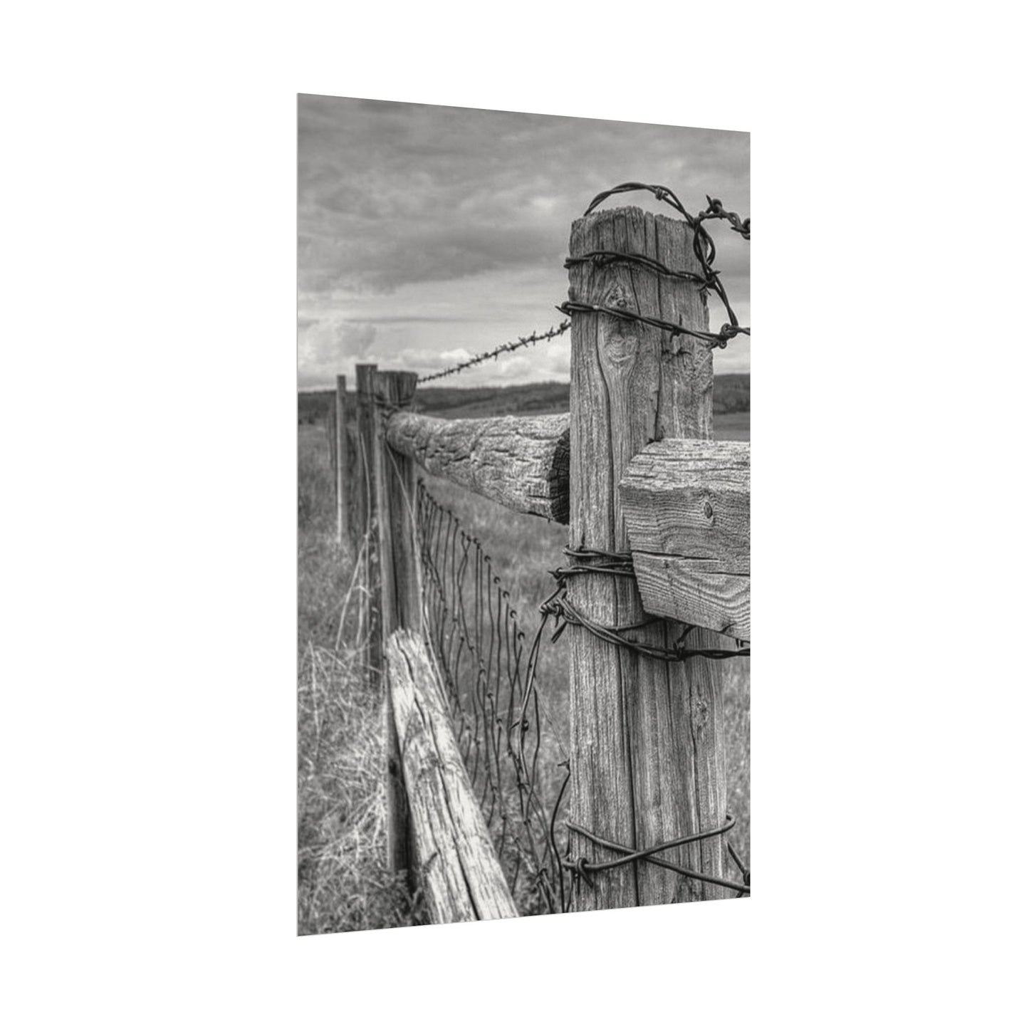 What Lies Between Frontiers– Western Textured Watercolor Matte Posters