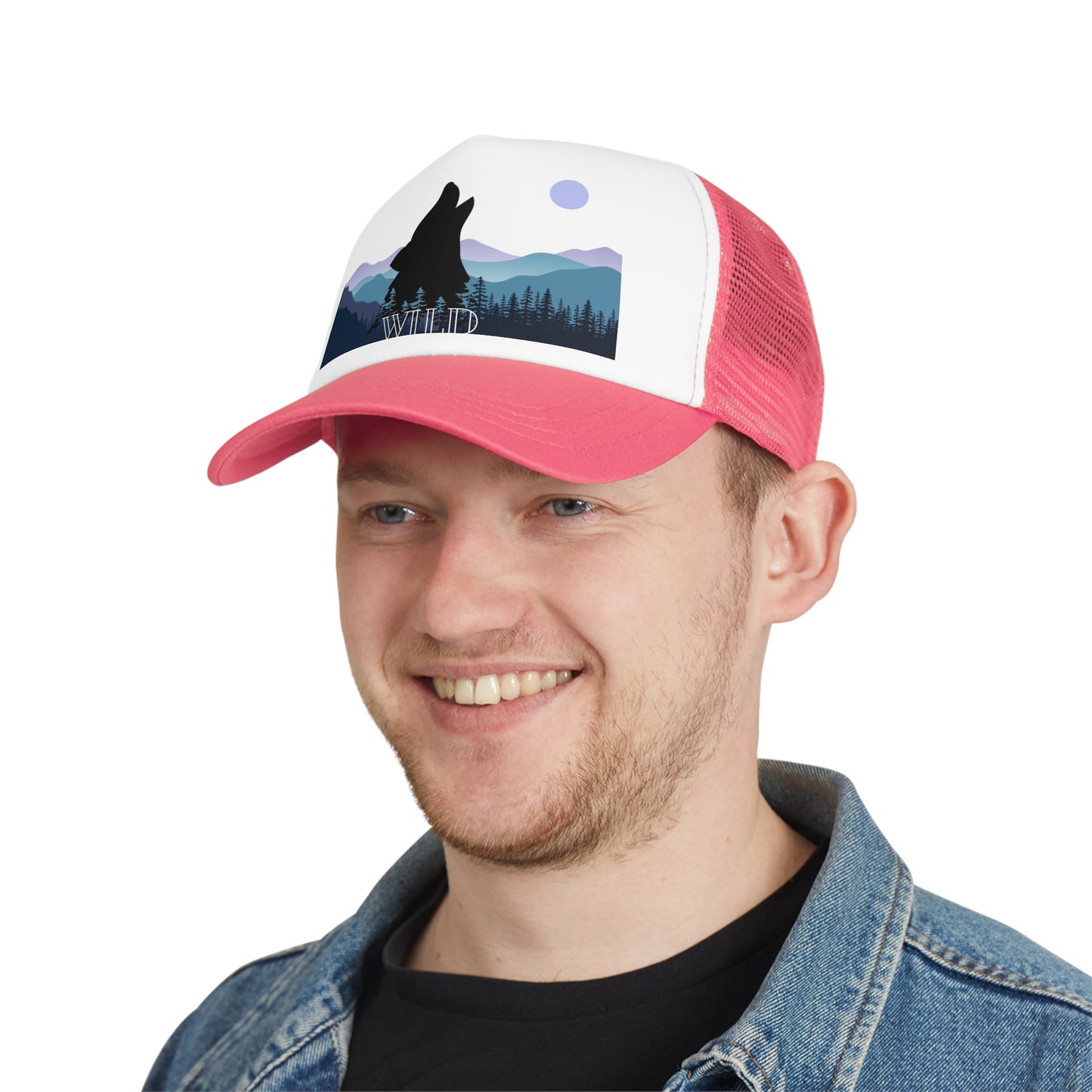 Howling Wolf, Retro Trucker Hat, His & Her Nature Lovers Gifts , Outdoor Accessory, Beer Lover Gift, Summer BBQ Essential