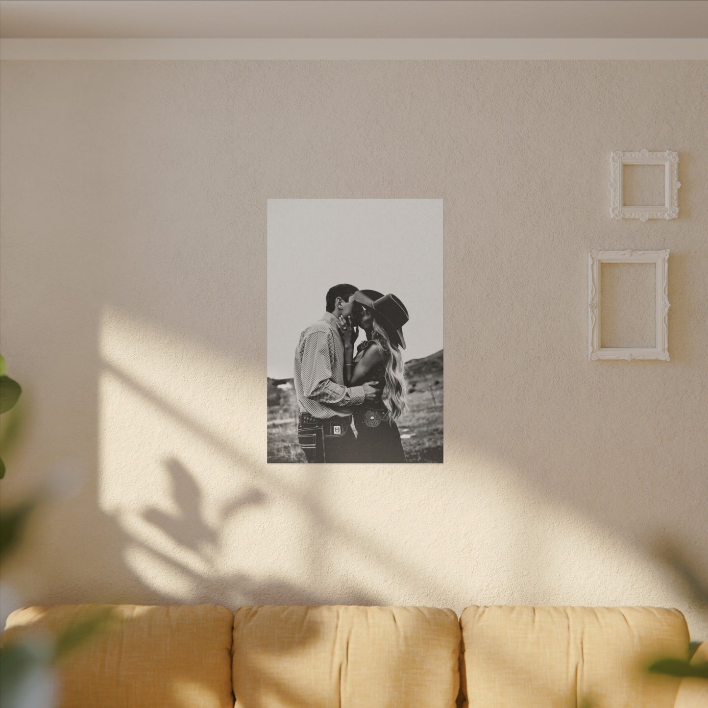 True Loves Kiss – Western Textured Watercolor Matte Posters