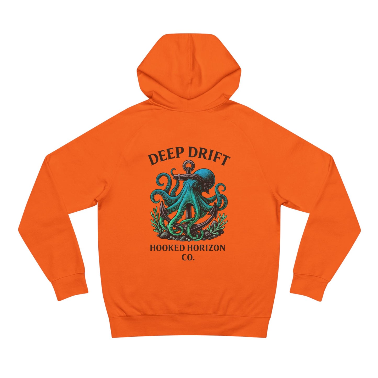 Octopus Art Unisex Hoodie, Deep Drift Hoodie, Nautical Theme Gift, Sea Lover Clothing, Unique Graphic Sweatshirt