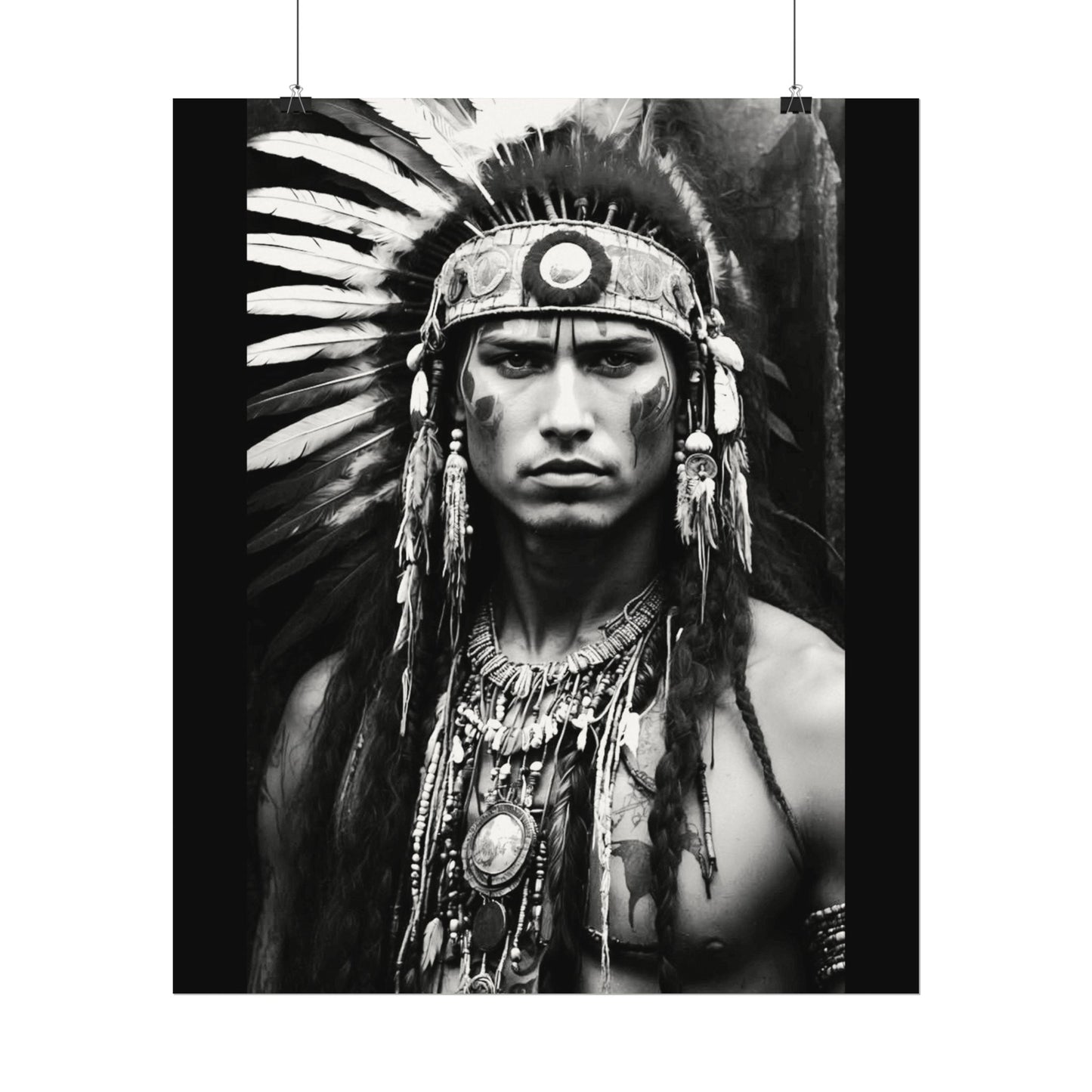 Strength In Stillness– Western Textured Watercolor Matte Posters