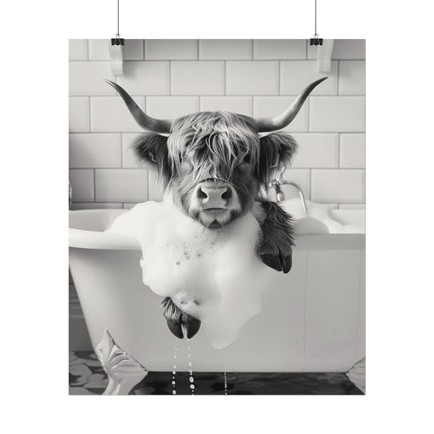 Hoofs & Suds – Western Textured Watercolor Matte Posters