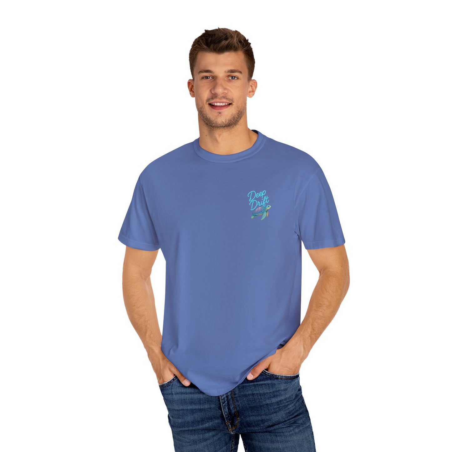 Turtle Deep Drift T-shirt, Hooked Horizon Co, Angler Gifts