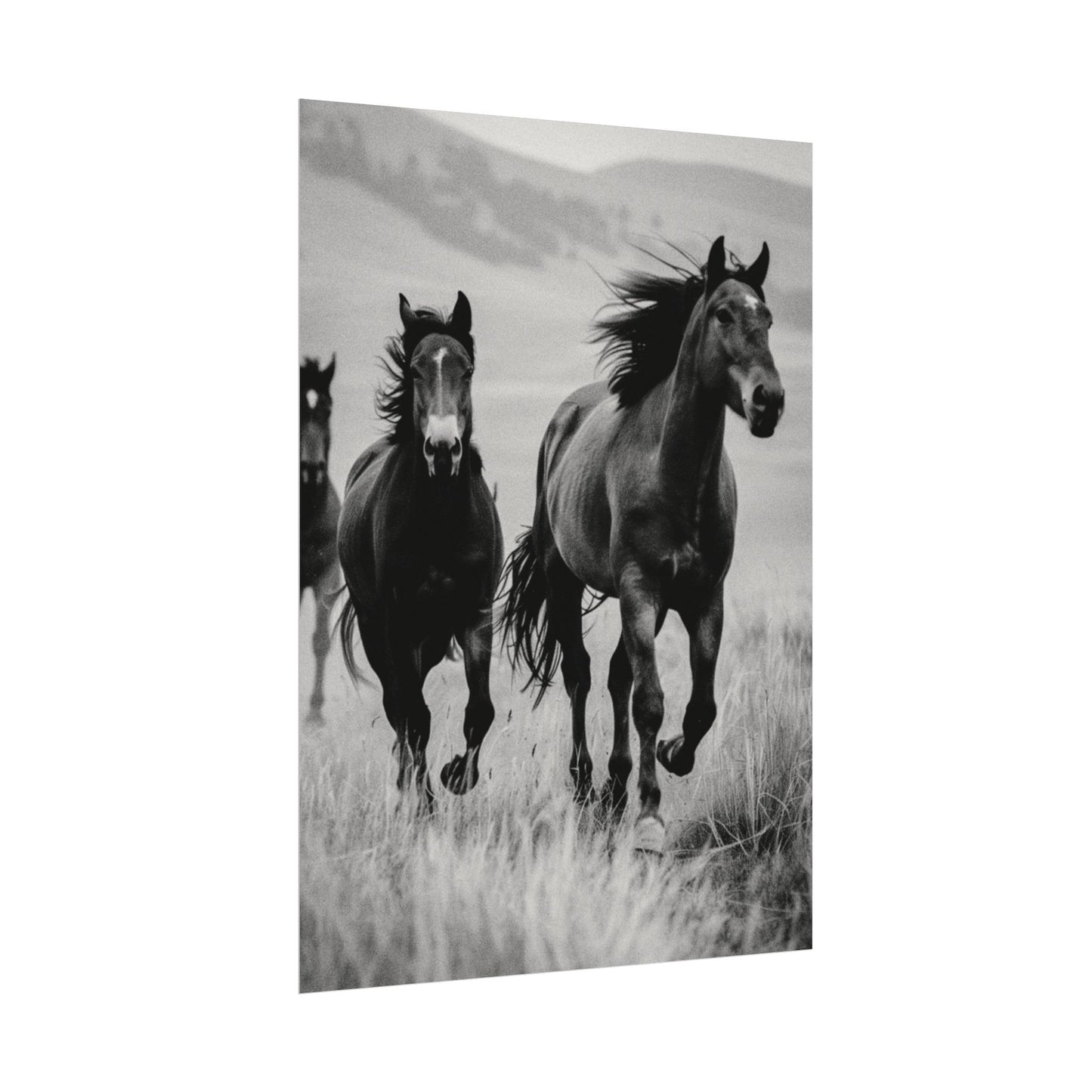 Running With Focus – Western Textured Watercolor Matte Posters