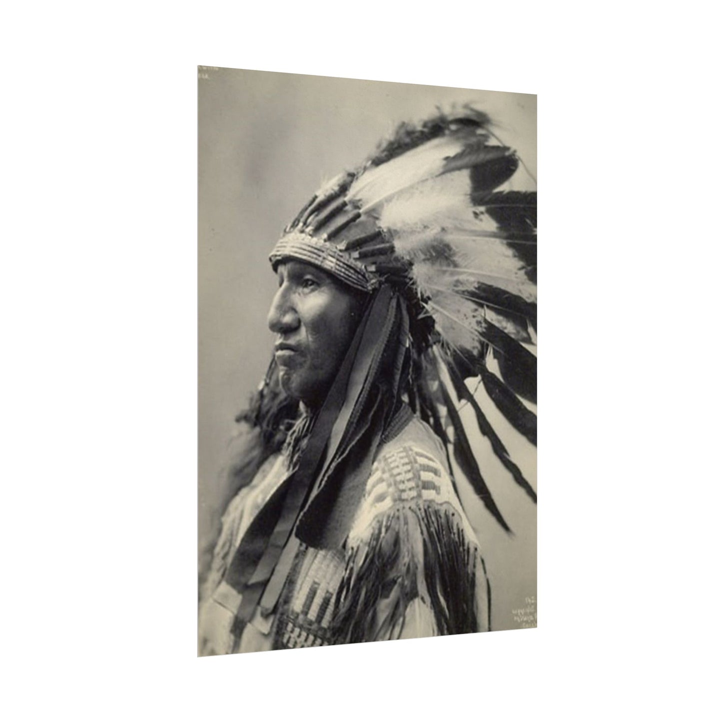 Black Rock Sioux – Western Textured Watercolor Matte Posters