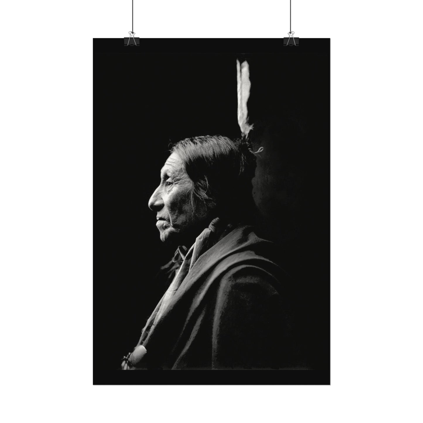 Silent Wisdom – Western Textured Watercolor Matte Posters