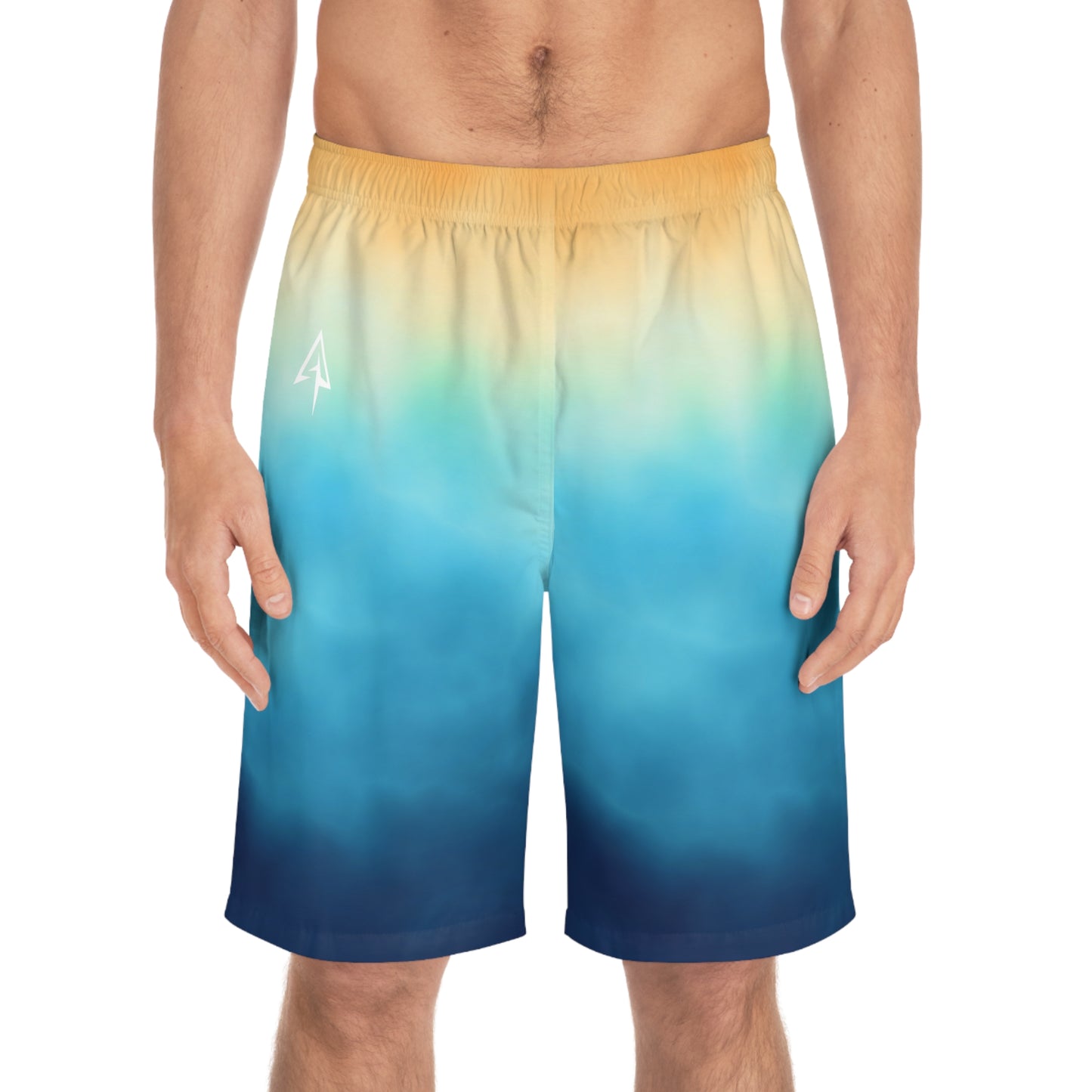 Arrow Ridge Ombre Board Shorts, Swimwear for Beach Days, Summer Vacations, Pool Parties, Surfing Attire, Water Sports