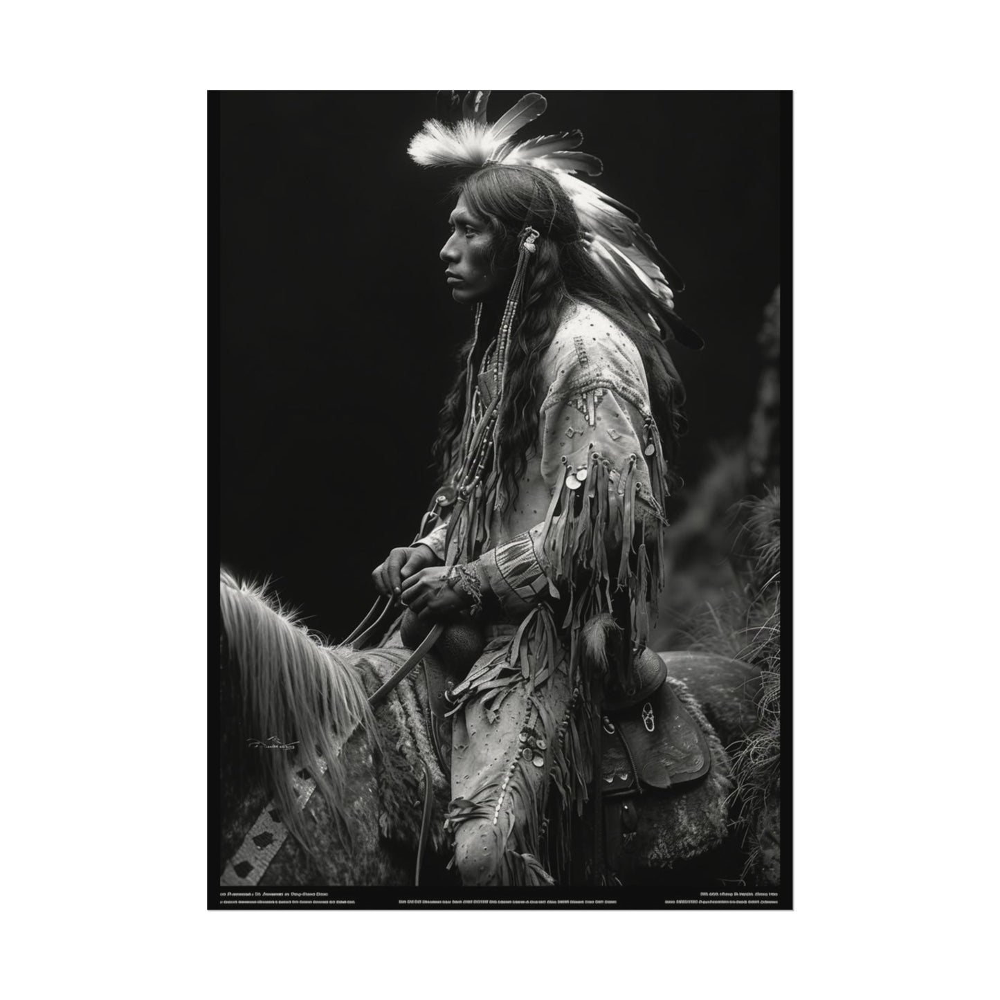 Ghost Rider – Western Textured Watercolor Matte Posters