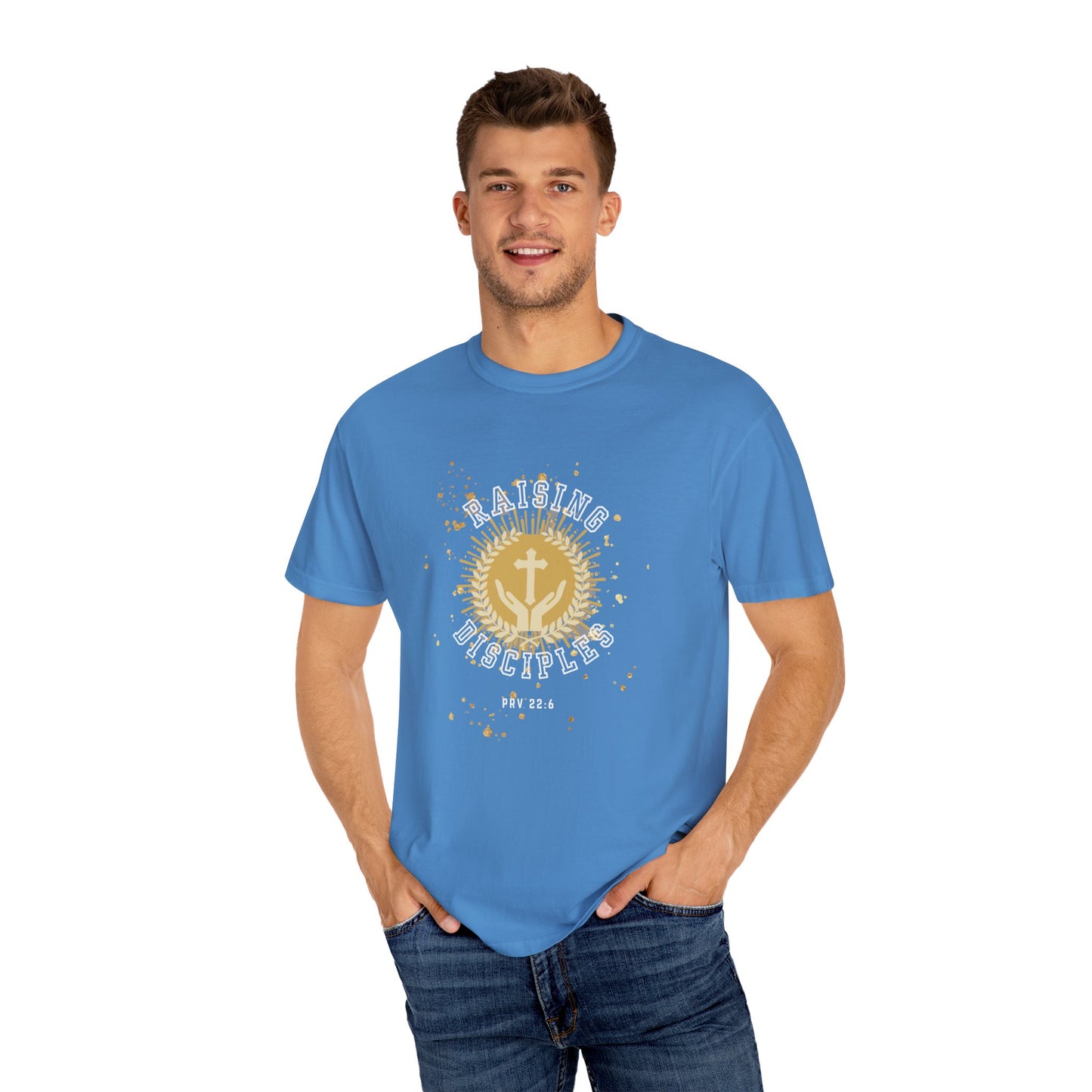 Spiritual Sunrise Unisex Garment-Dyed T-shirt, Faith-Based Apparel, Inspirational Gift, Casual Wear, Church Event, Everyday Comfort