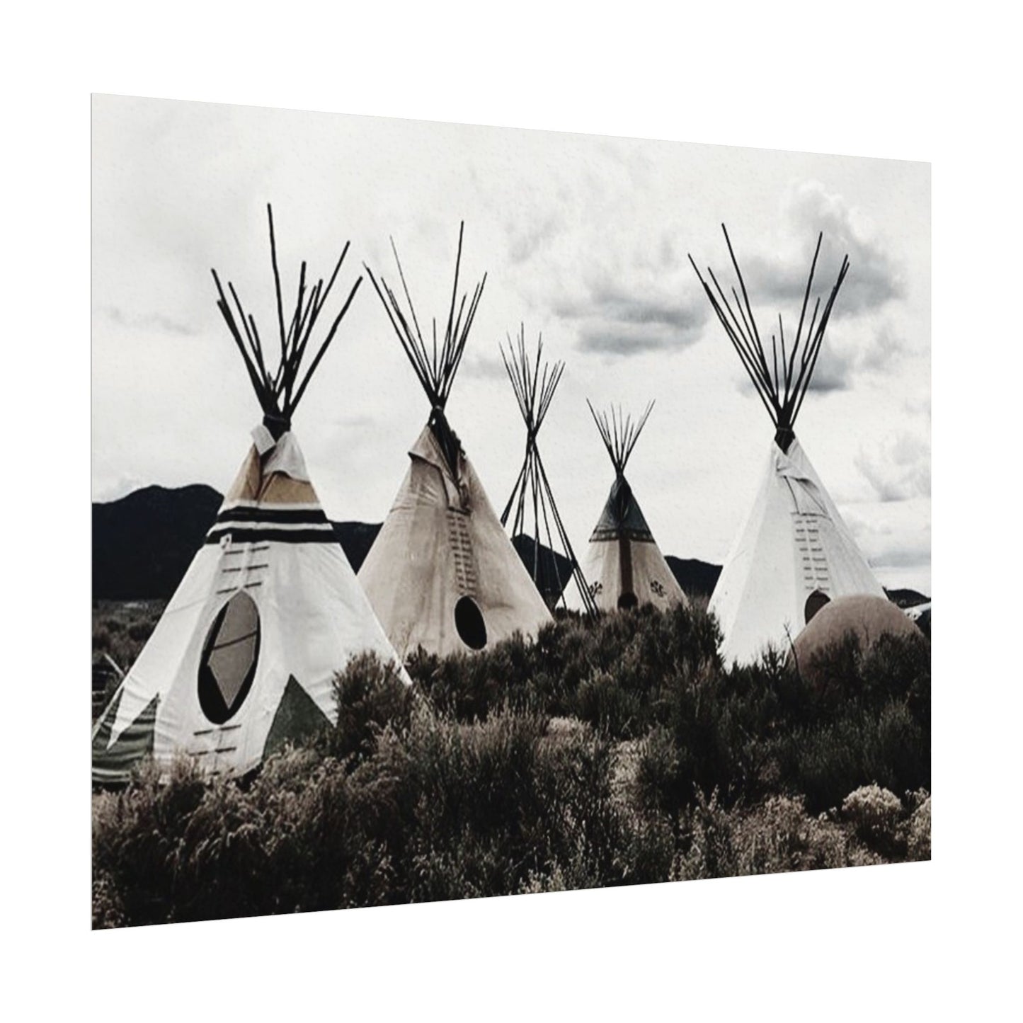 Echos Of The Plains– Western Textured Watercolor Matte Posters