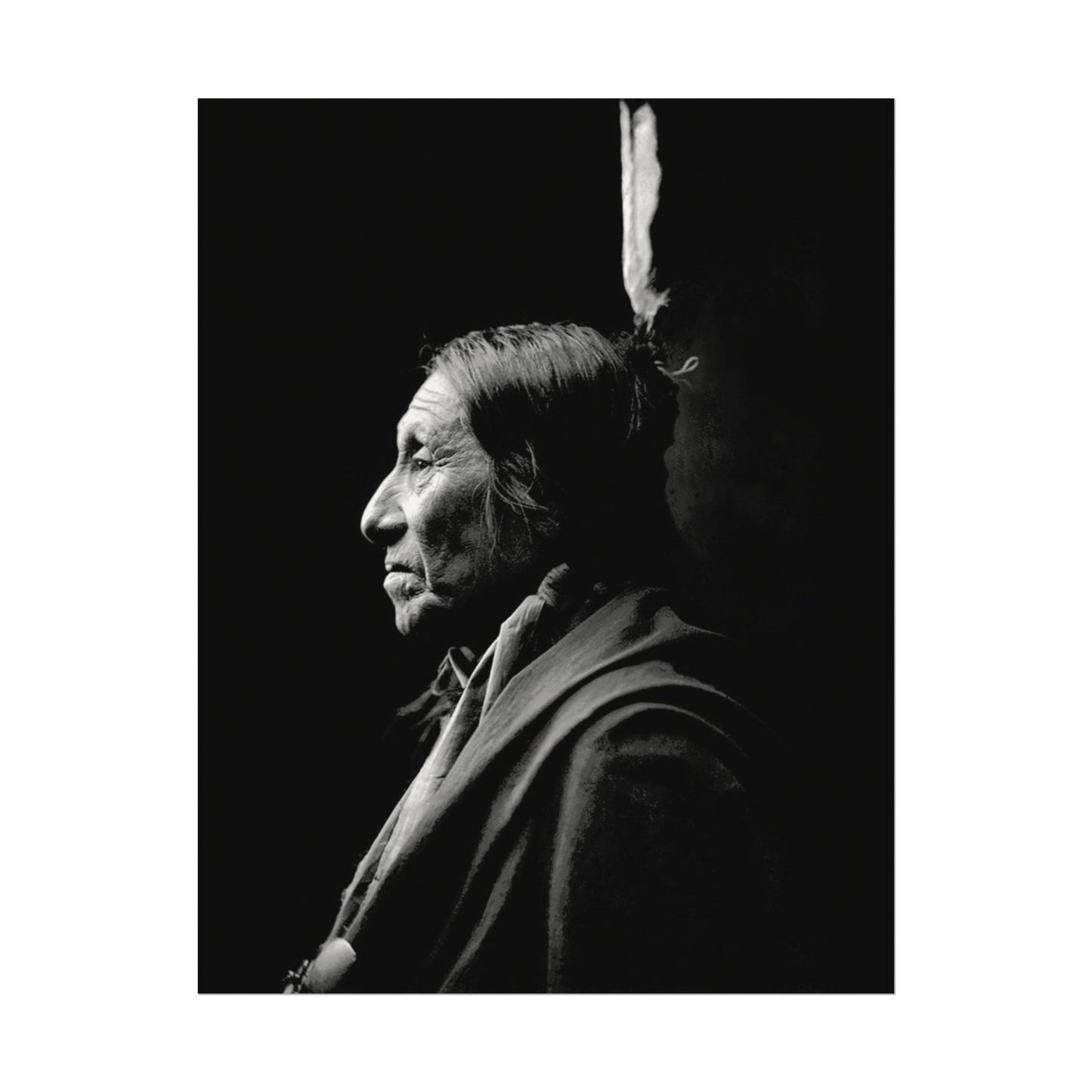 Silent Wisdom – Western Textured Watercolor Matte Posters