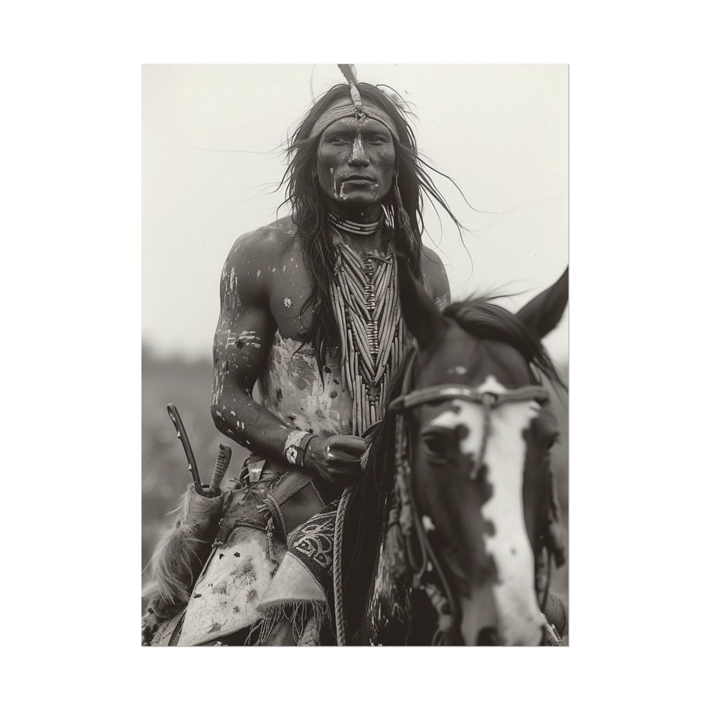 Spirit In The Saddle– Western Textured Watercolor Matte Posters