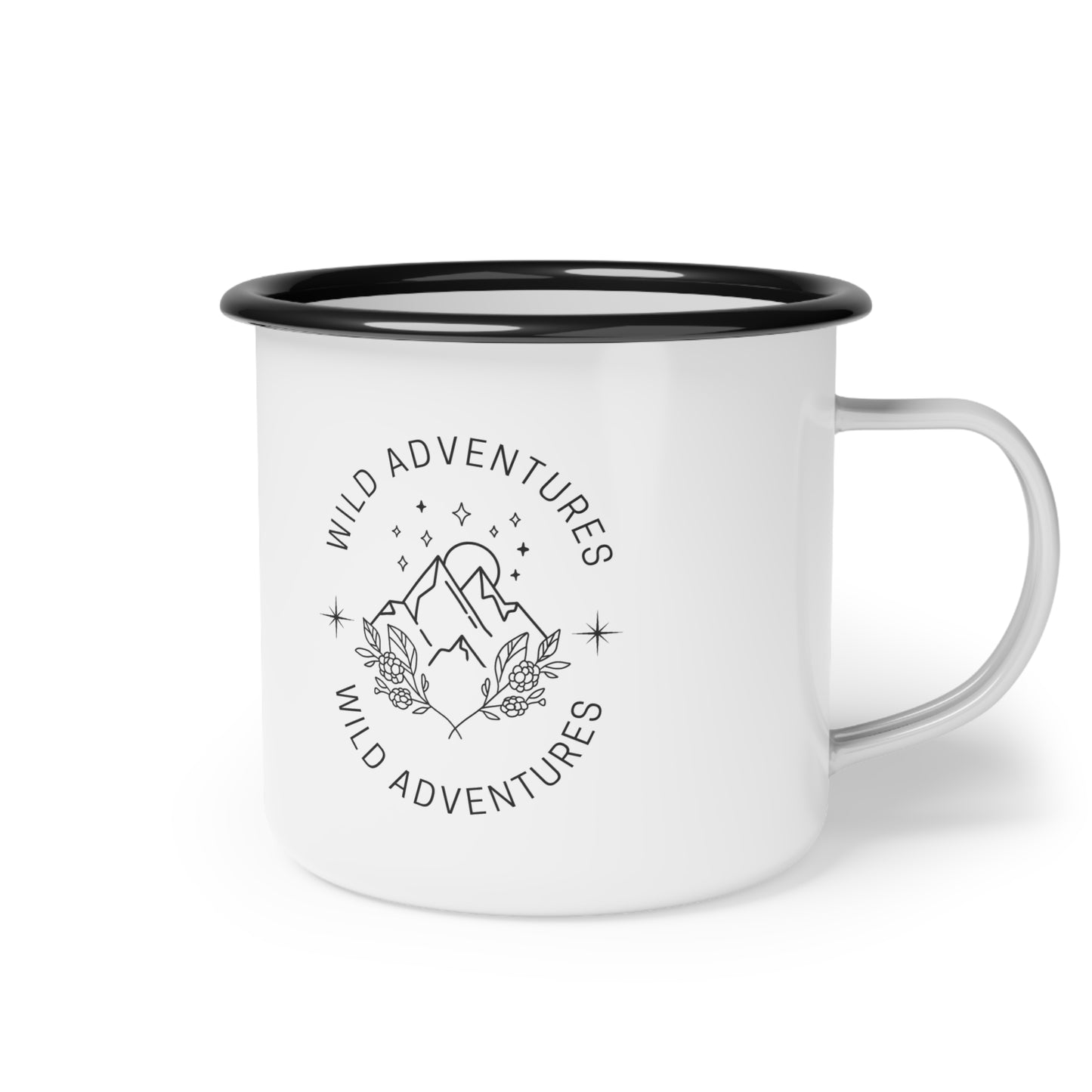 Wild Adventures Enamel Camp Cup - Perfect for Outdoor Enthusiasts, Camping, Hiking, Travel Mugs, Unique Gift Idea