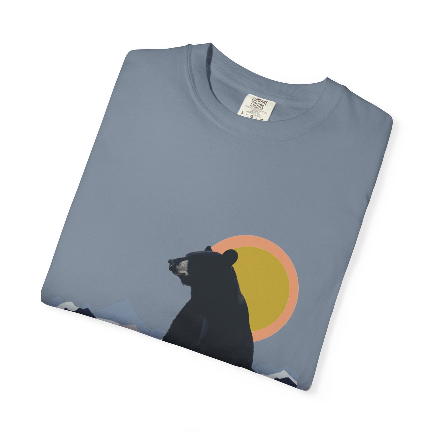 Bear Wildlife Adventure Tee Unisex Garment-Dyed T-shirt, Boho Nature Tee, Camping Shirt, Adventure Apparel, Gift for Wilderness Lovers