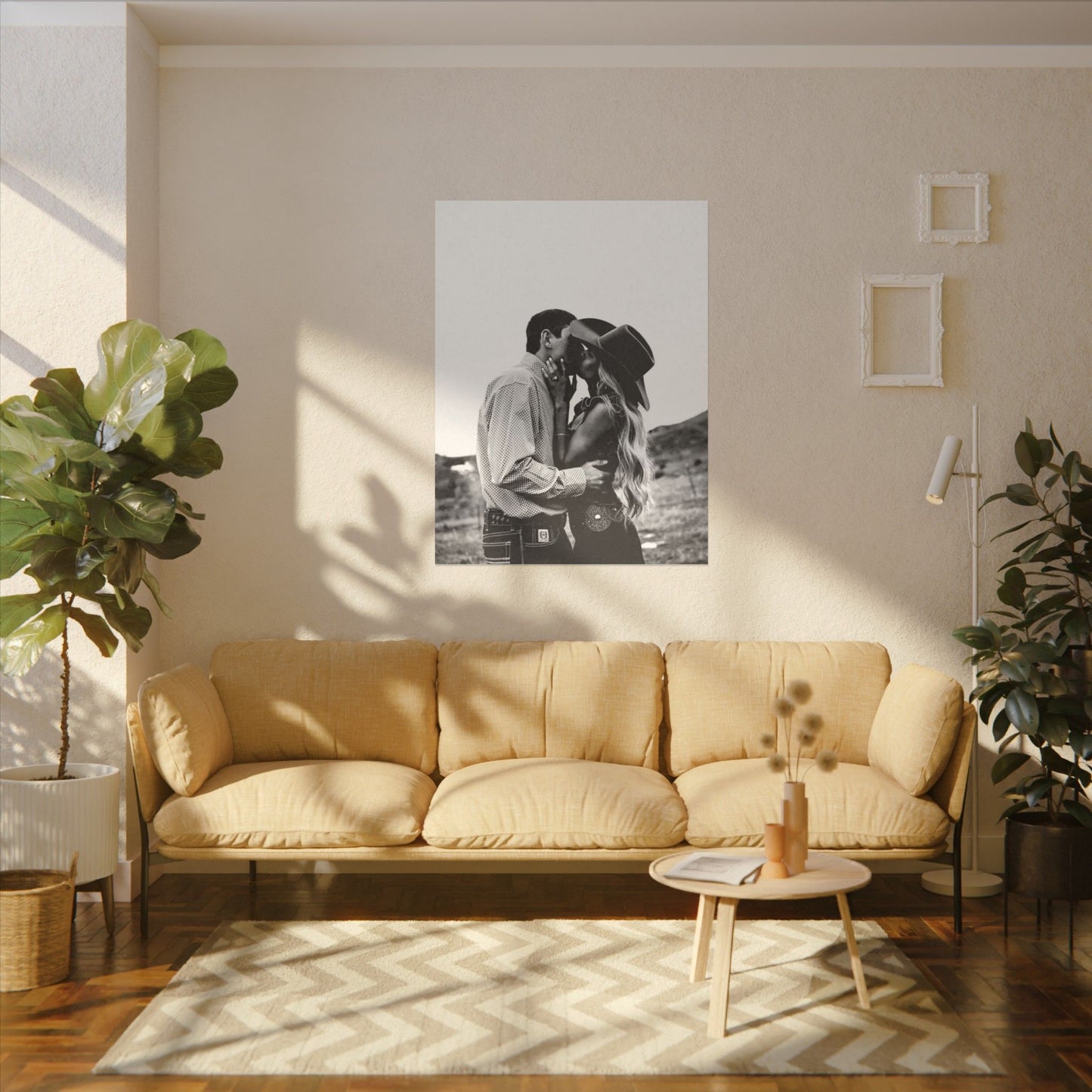 True Loves Kiss – Western Textured Watercolor Matte Posters