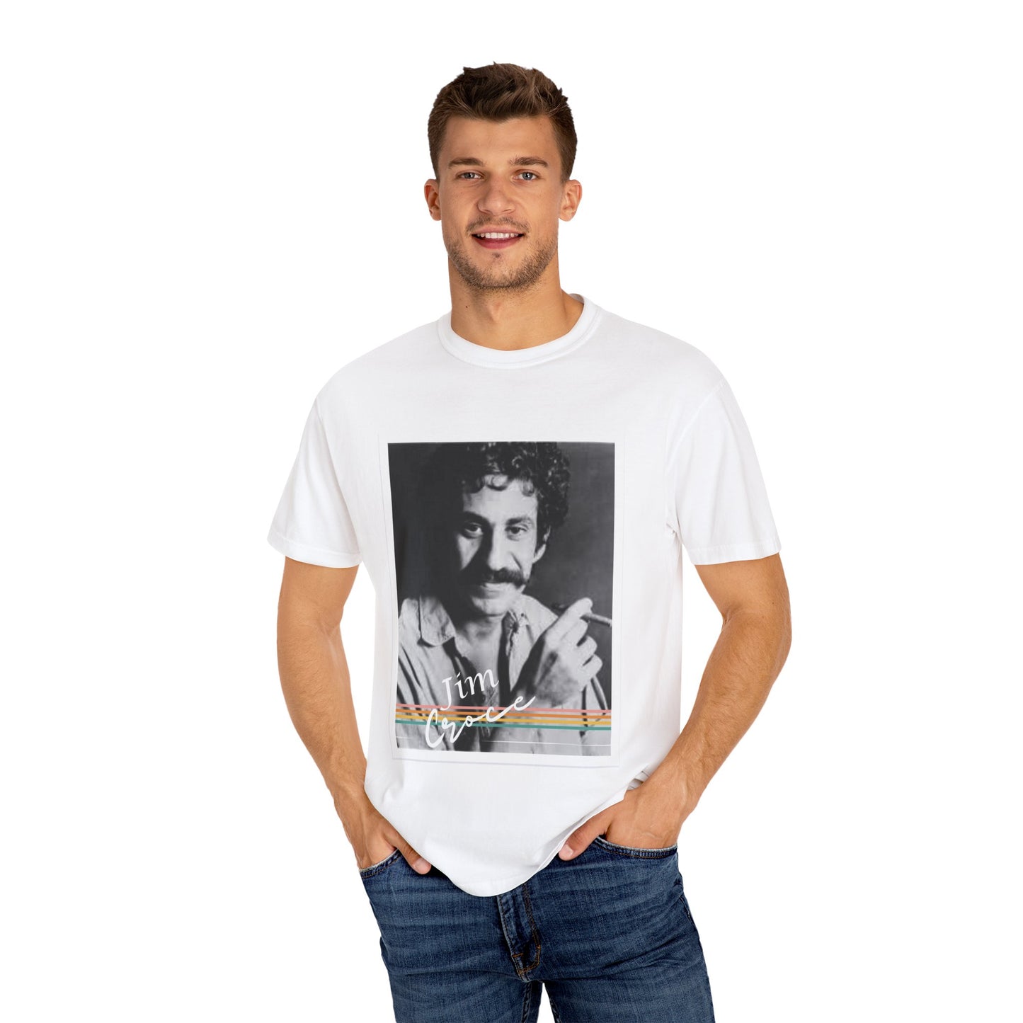 Vintage Jim Croce Inspired Unisex T-Shirt, Retro Graphic Tee, Casual Wear, Unique Gift for Fans, Perfect for Everyday Style, Tim Grace Design