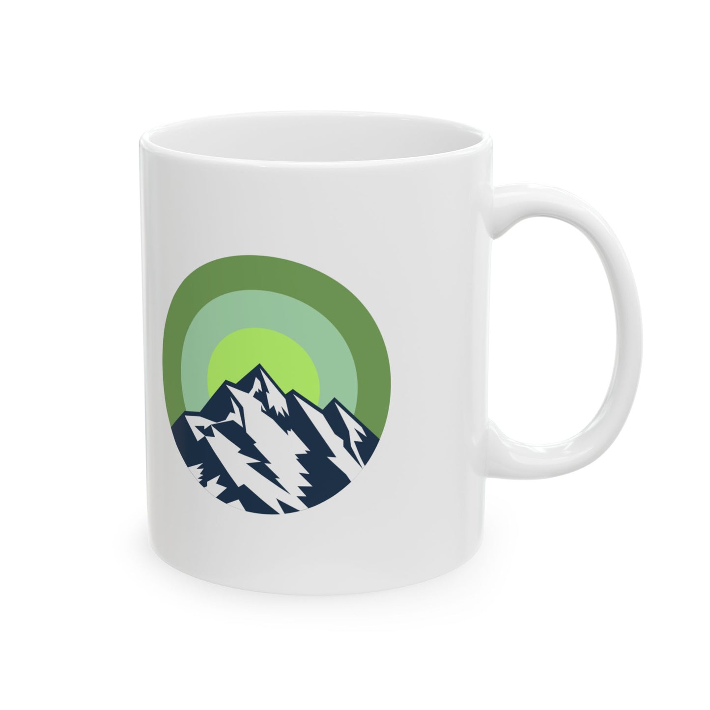Nature-Inspired Mountain View Ceramic Mug, Perfect Gift for Nature Lovers, Camping Coffee Cup, Eco-Friendly Drinkware, Adventure Mug
