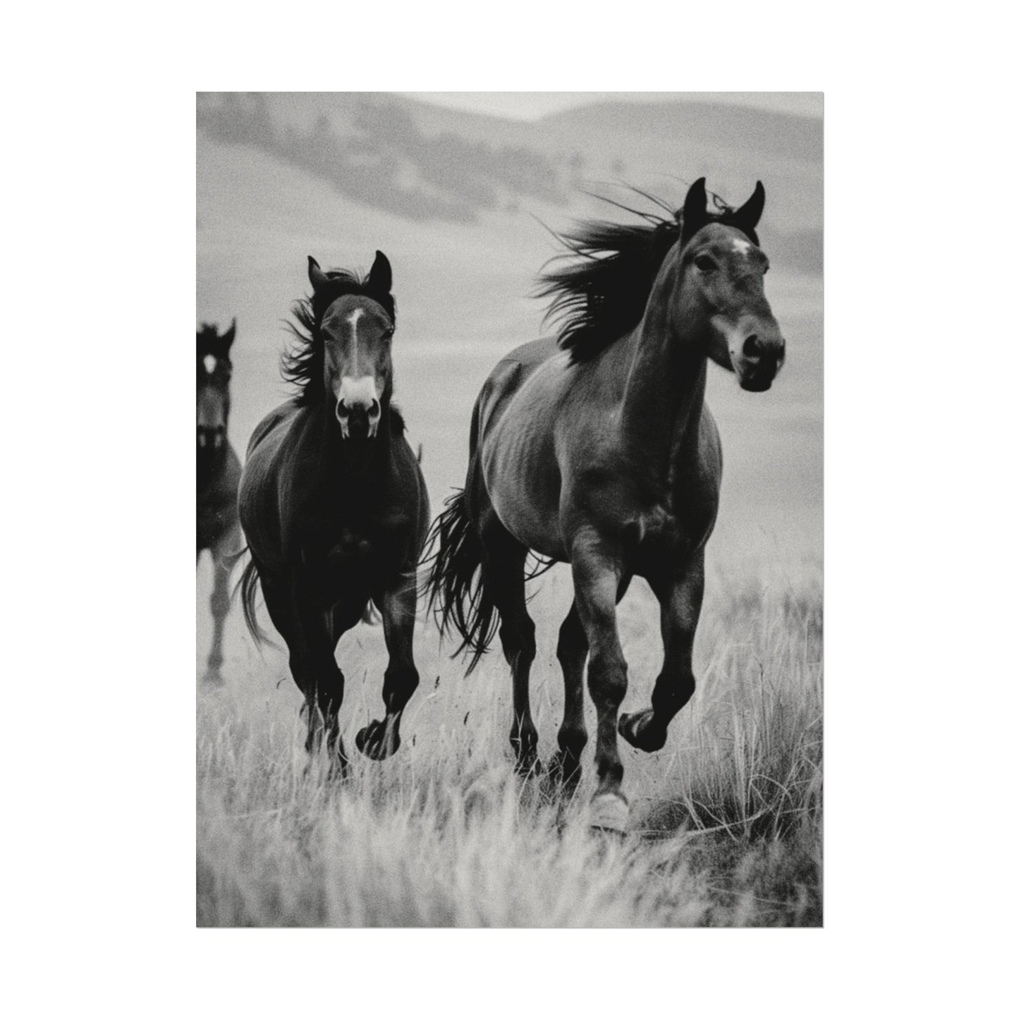 Running With Focus – Western Textured Watercolor Matte Posters