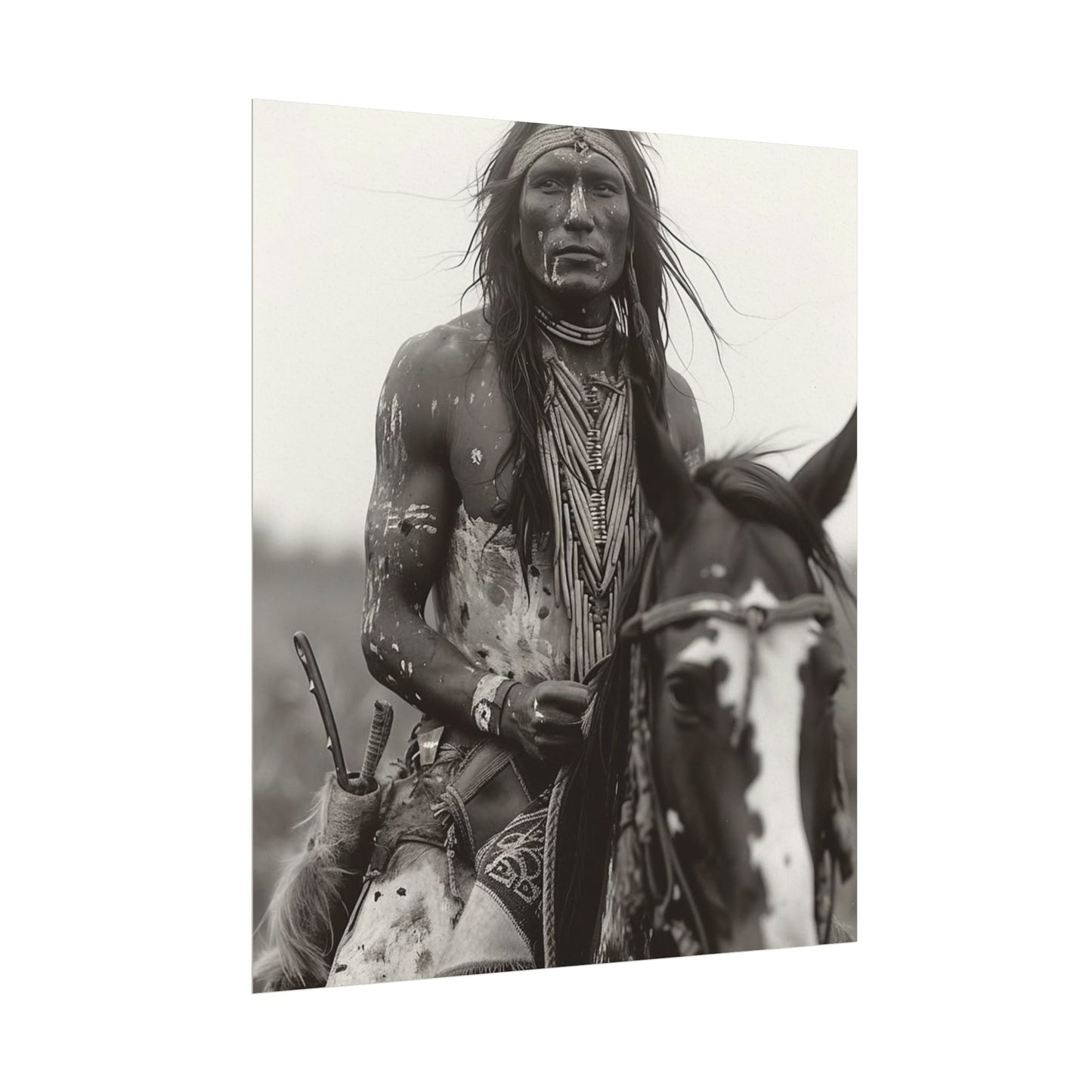 Spirit In The Saddle– Western Textured Watercolor Matte Posters