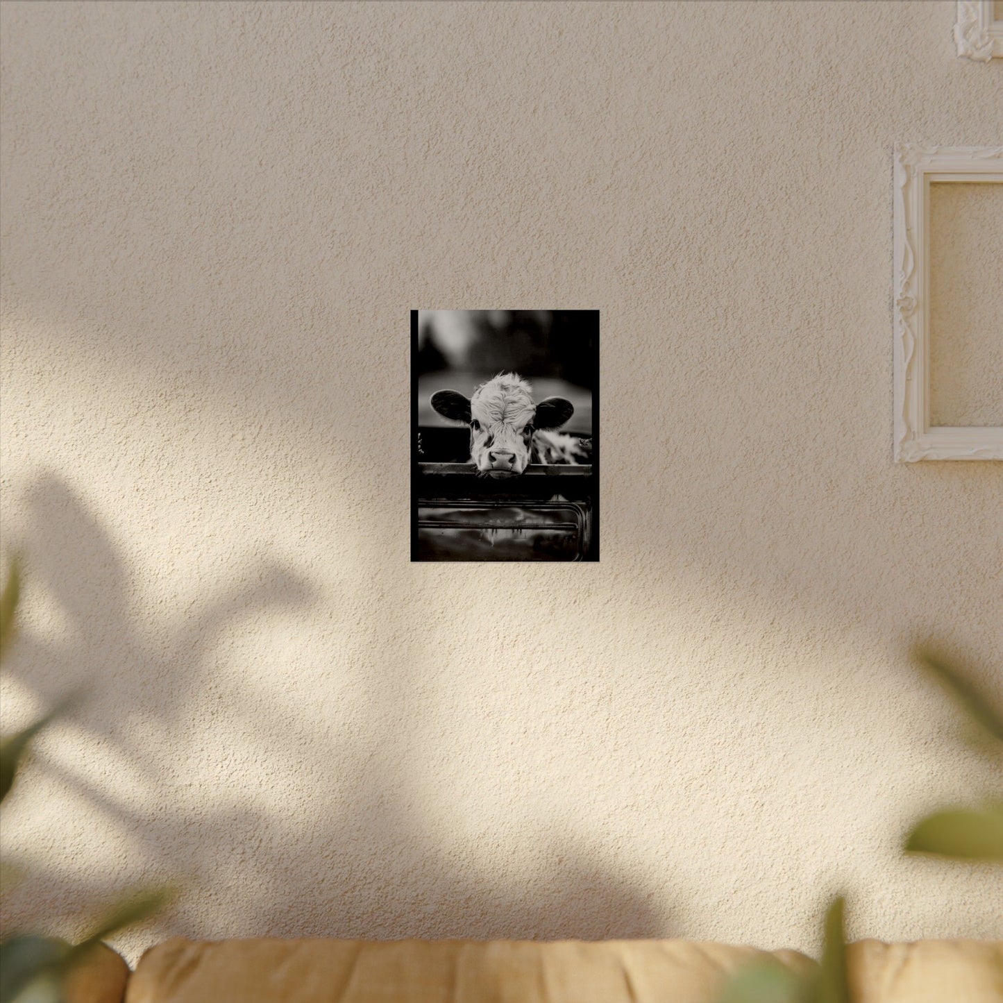 Back Seat Bovine – Western Textured Watercolor Matte Posters