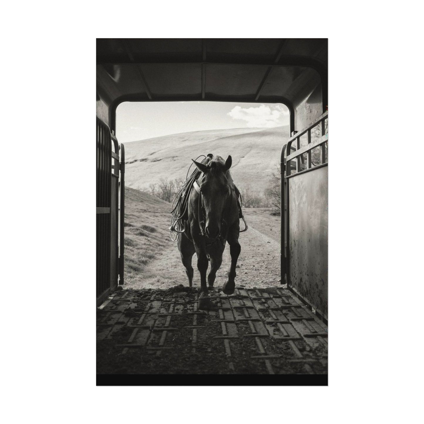 Leathered & Loaded – Western Textured Watercolor Matte Posters