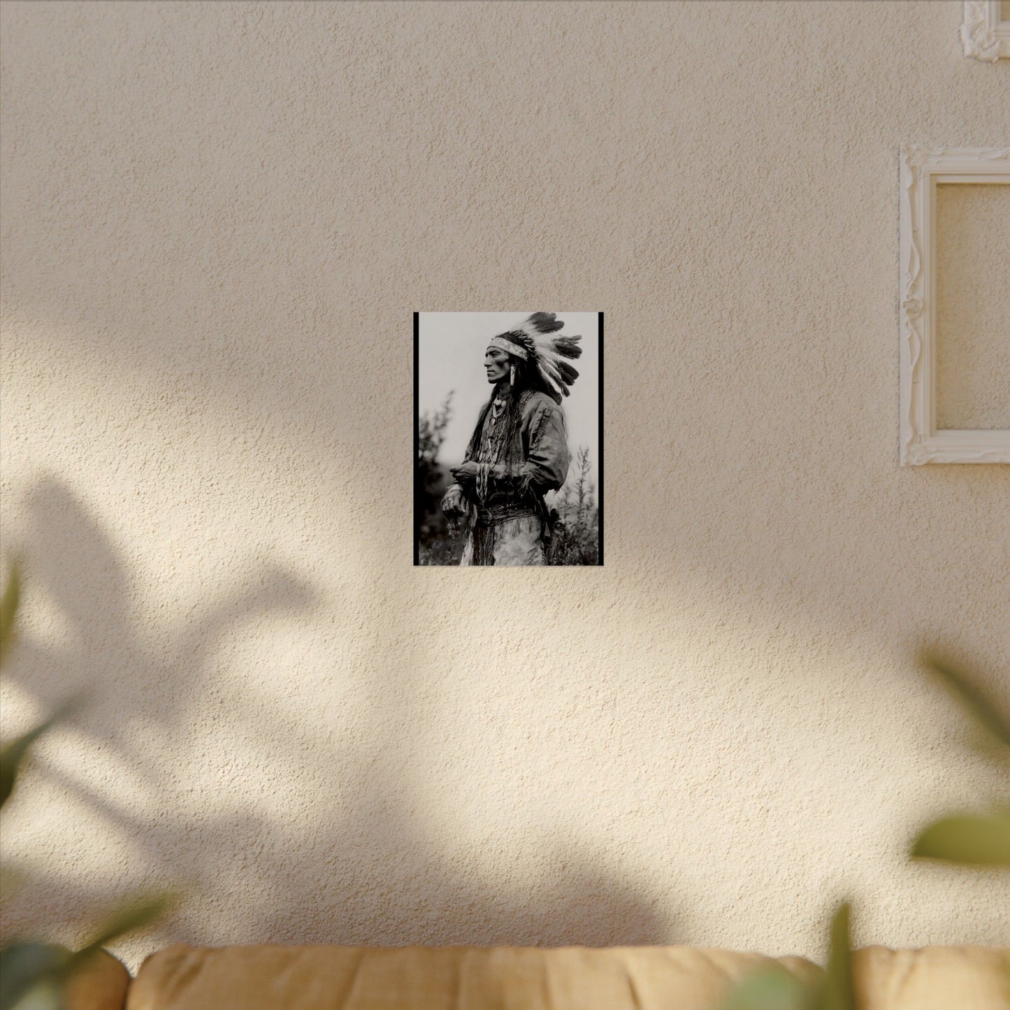 Warriors Gaze – Western Textured Watercolor Matte Posters