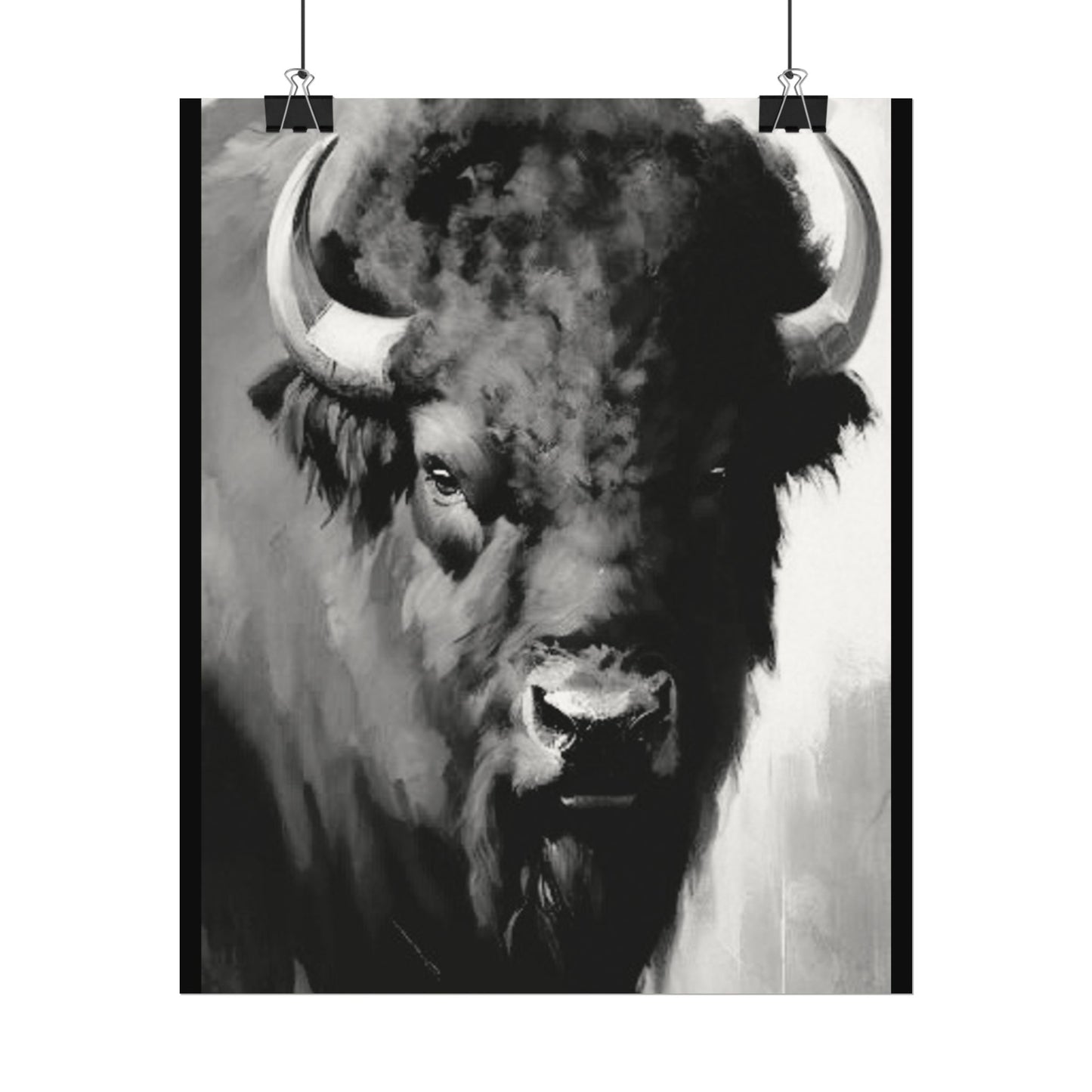 Buffalo Ridge – Western Textured Watercolor Matte Posters