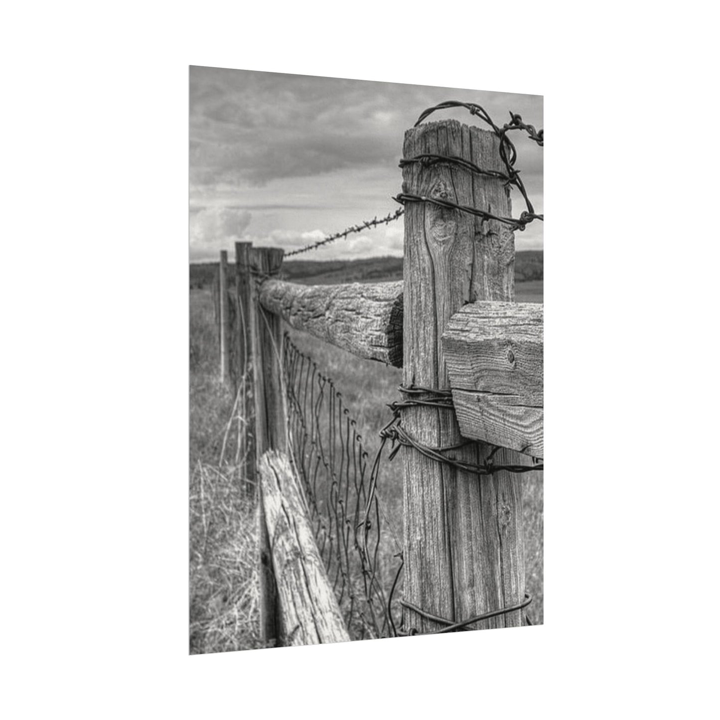 What Lies Between Frontiers– Western Textured Watercolor Matte Posters